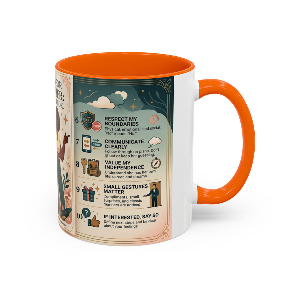 Coffee Mug - “10 Rules for Dating Her: A Modern Guide” Accent Ceramic Mug