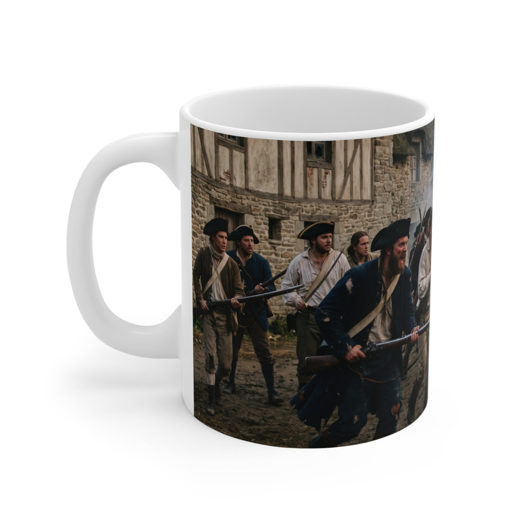 Liberty Revolution Mug — Historical Battle Scene 11oz Ceramic Coffee Cup