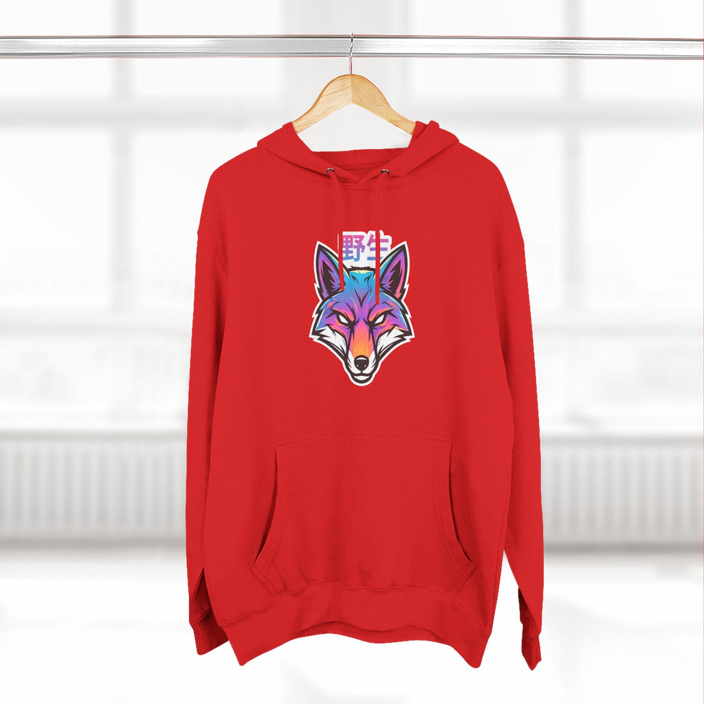 Neon Fox Hoodie — Vibrant Rainbow Fox Head Pullover