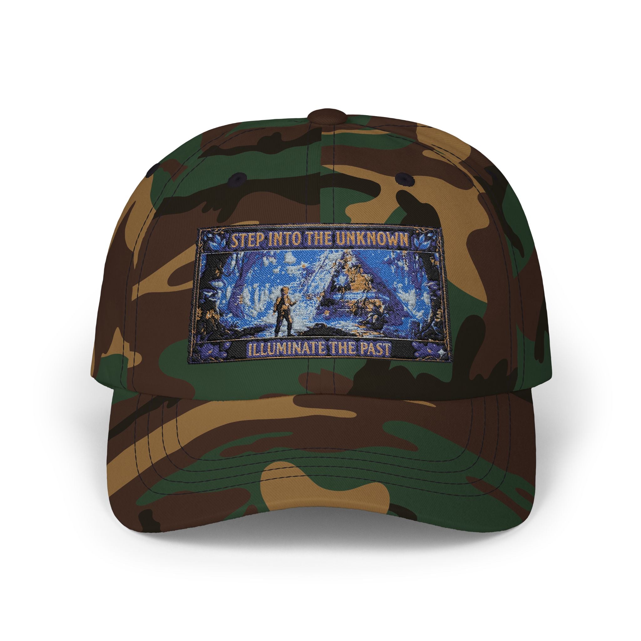 Dad Cap – 'Step Into the Unknown, Eliminate the Past' Adventure Embroidered Hat