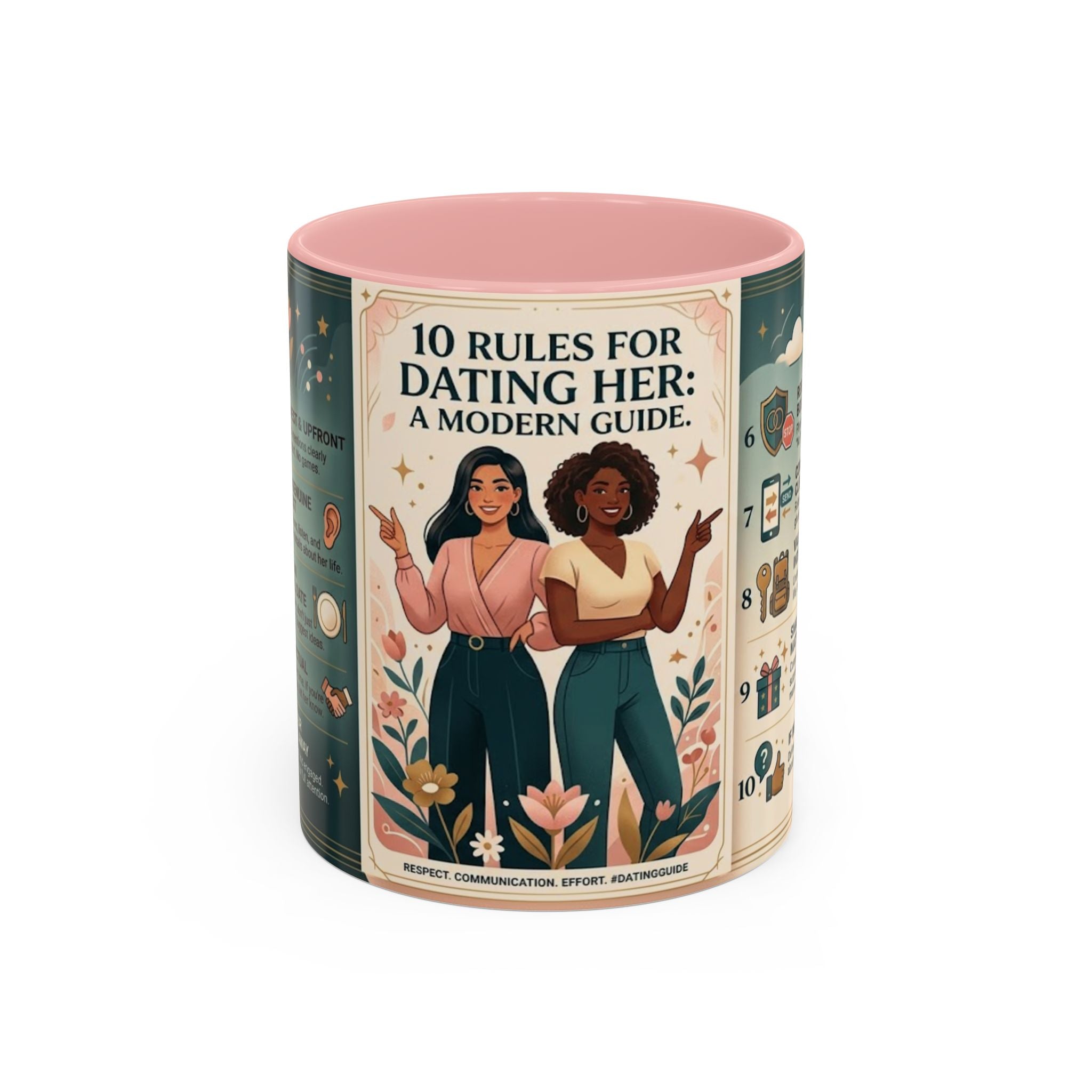 Coffee Mug - “10 Rules for Dating Her: A Modern Guide” Accent Ceramic Mug