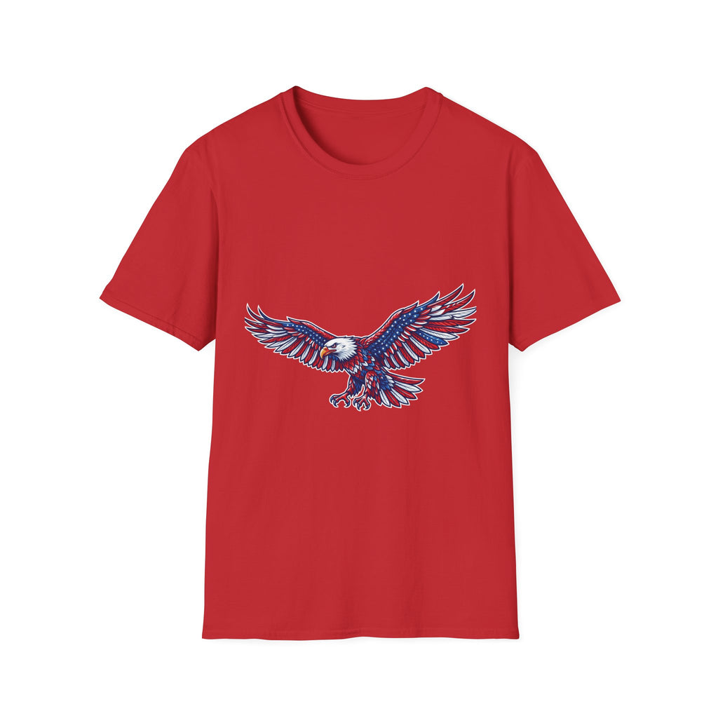 Patriotic Eagle T-Shirt — Red White & Blue Flying Eagle Tee