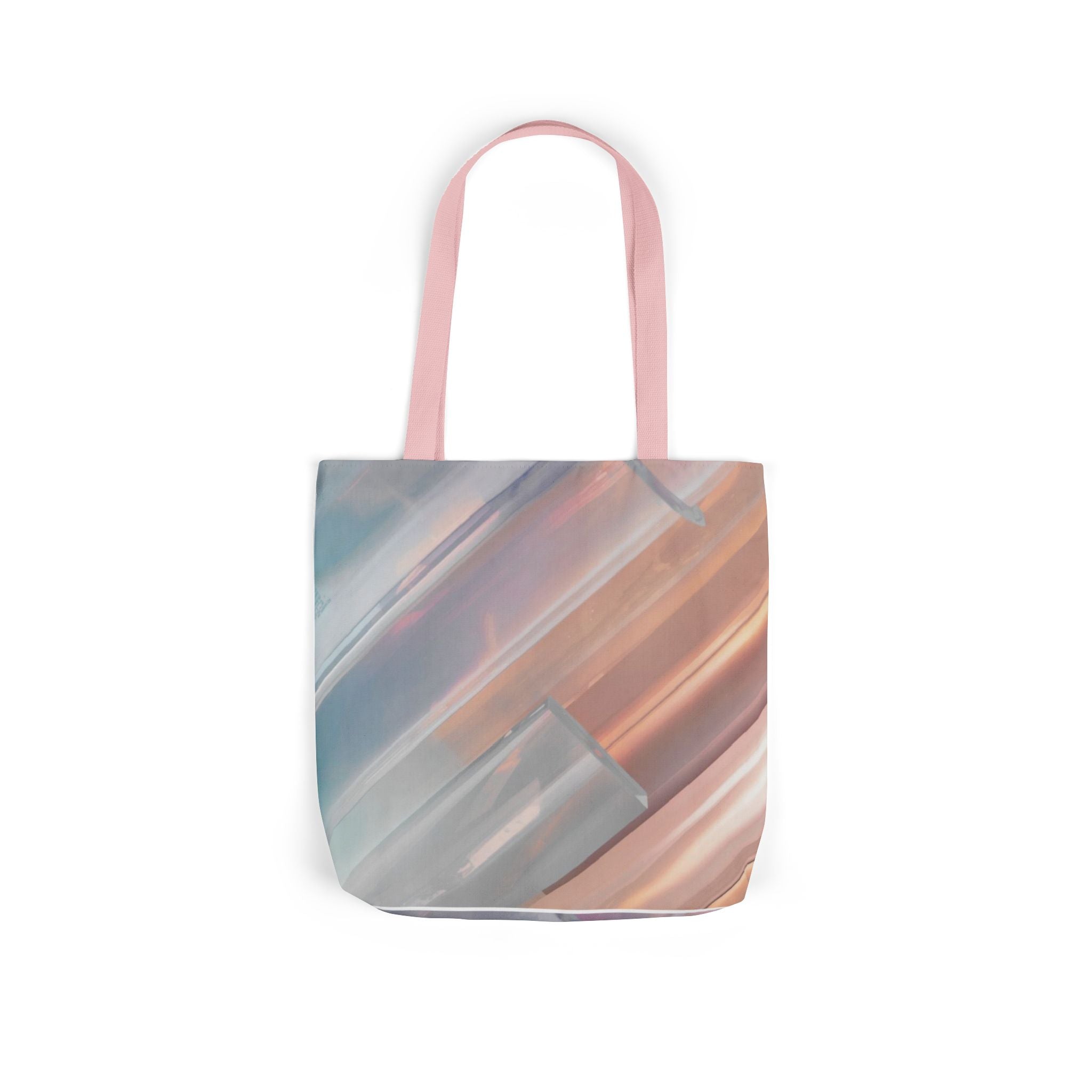 Abstract Pastel Brushstroke Canvas Tote — Artistic Watercolor Shoulder Bag