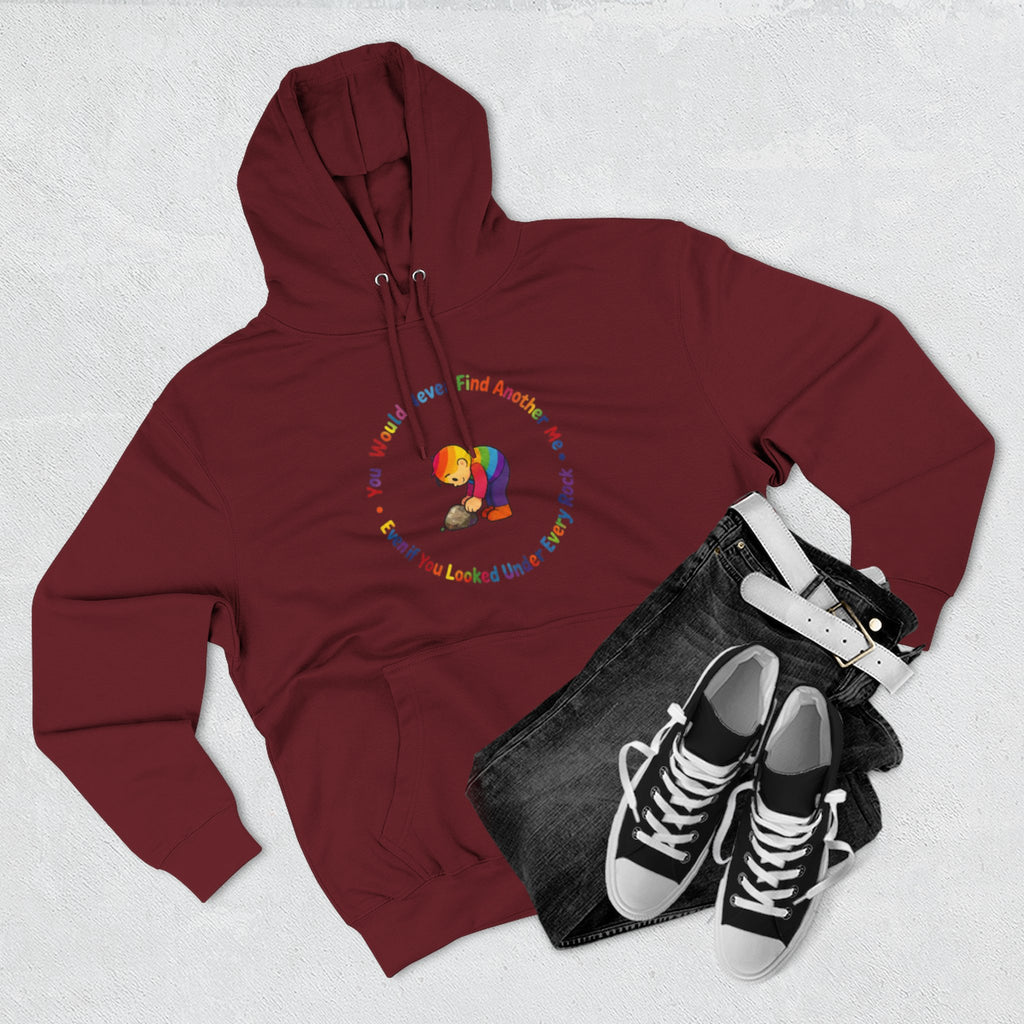 Rainbow Sloth Hoodie — “If You Wouldn’t Find Anyone, You’d Be Looked Under Every Rock” Cozy Graphic Pullover