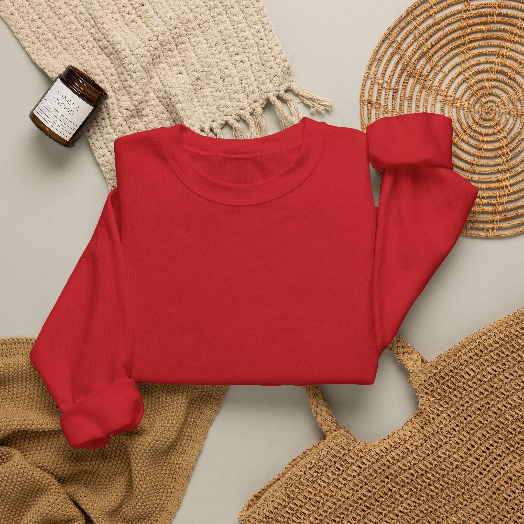 Crewneck Sweatshirt — Back Graphic Positive Notes Design ("A Place For Everyone Here")