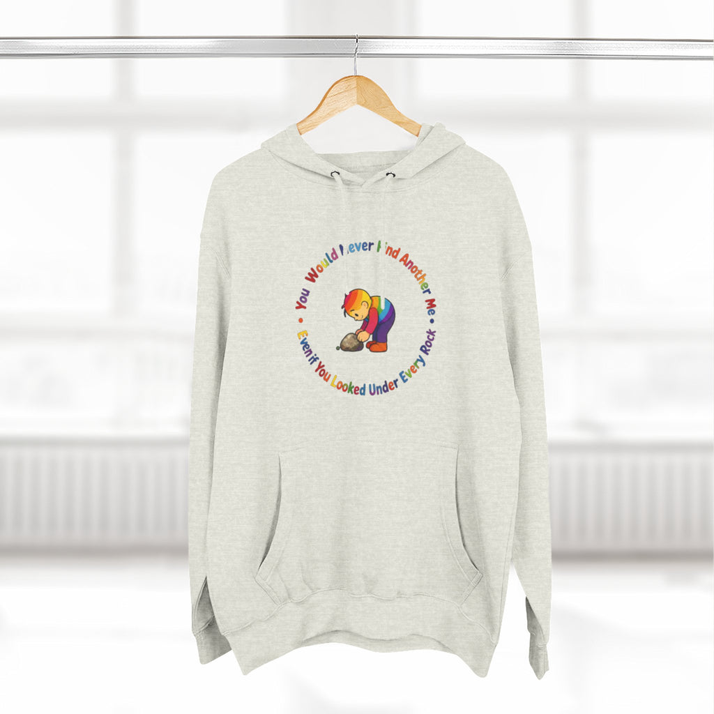 Rainbow Sloth Hoodie — “If You Wouldn’t Find Anyone, You’d Be Looked Under Every Rock” Cozy Graphic Pullover