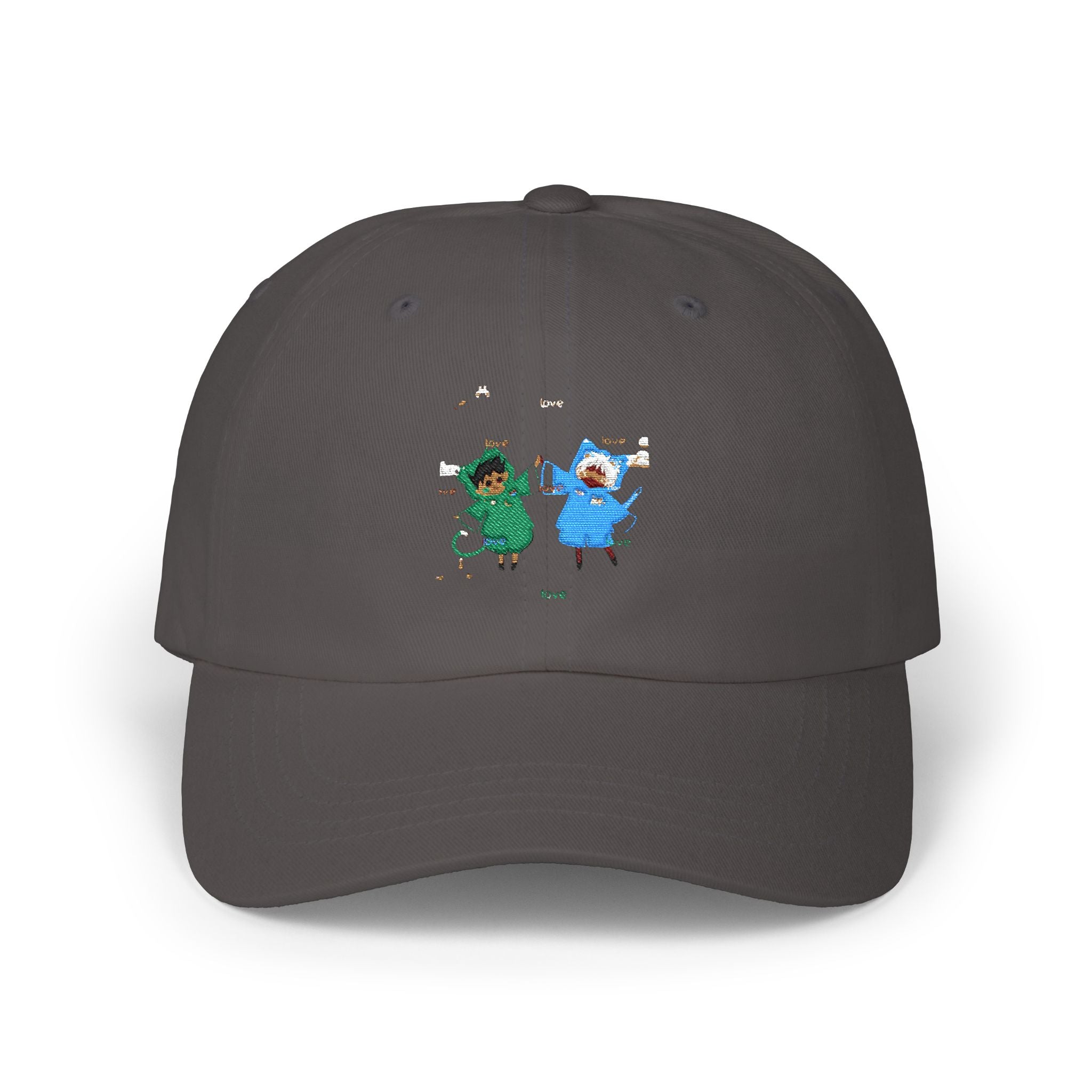 Dad Cap — Cute Watercolor Rain Kids Design (Blue & Green)