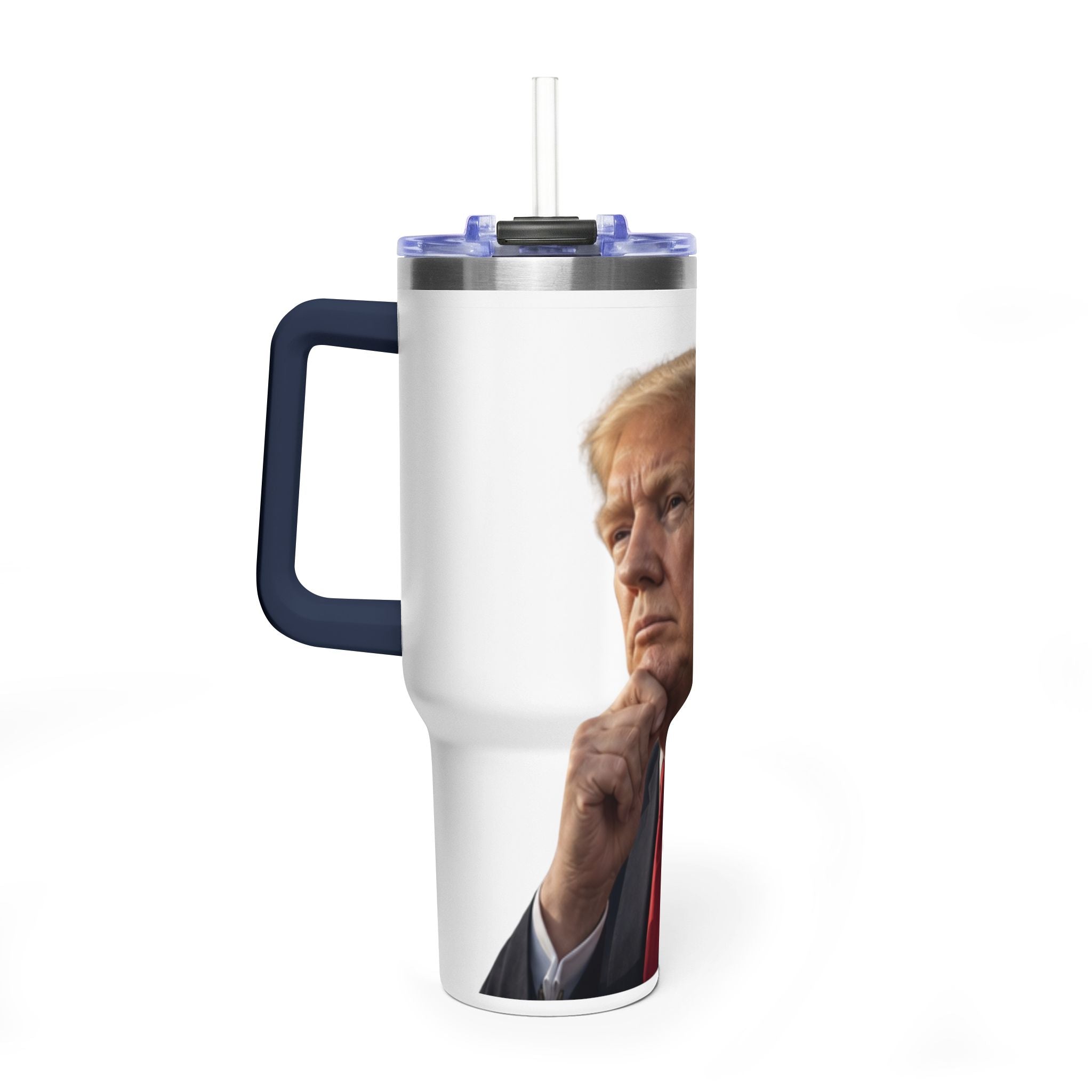 40oz Vacuum Tumbler — Thoughtful Portrait Travel Mug