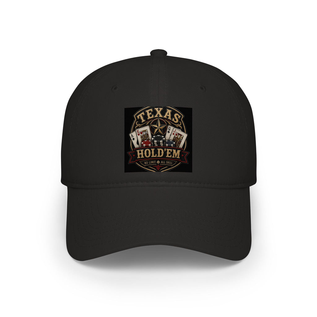Texas Hold'em Baseball Cap — Poker Cards & Chips Low Profile Hat