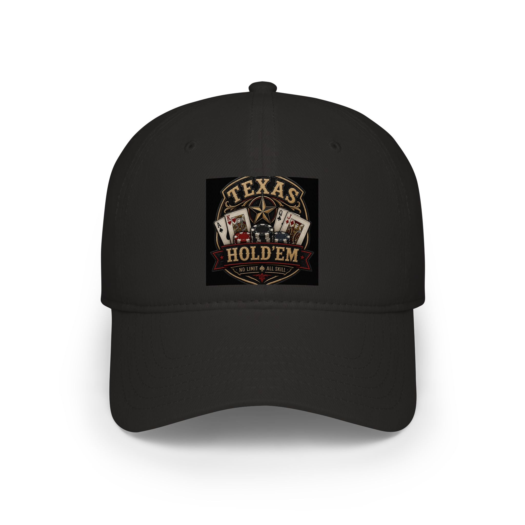 Texas Hold'em Baseball Cap — Poker Cards & Chips Low Profile Hat