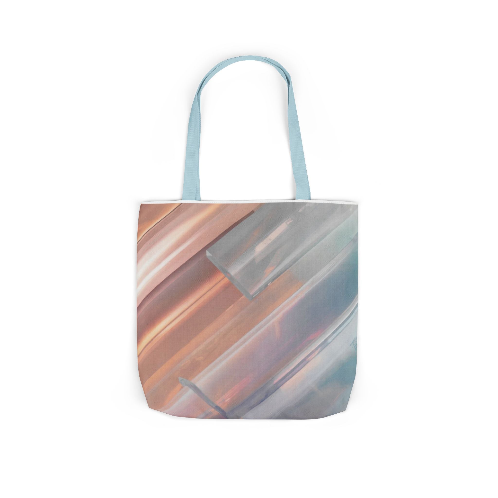 Abstract Pastel Brushstroke Canvas Tote — Artistic Watercolor Shoulder Bag