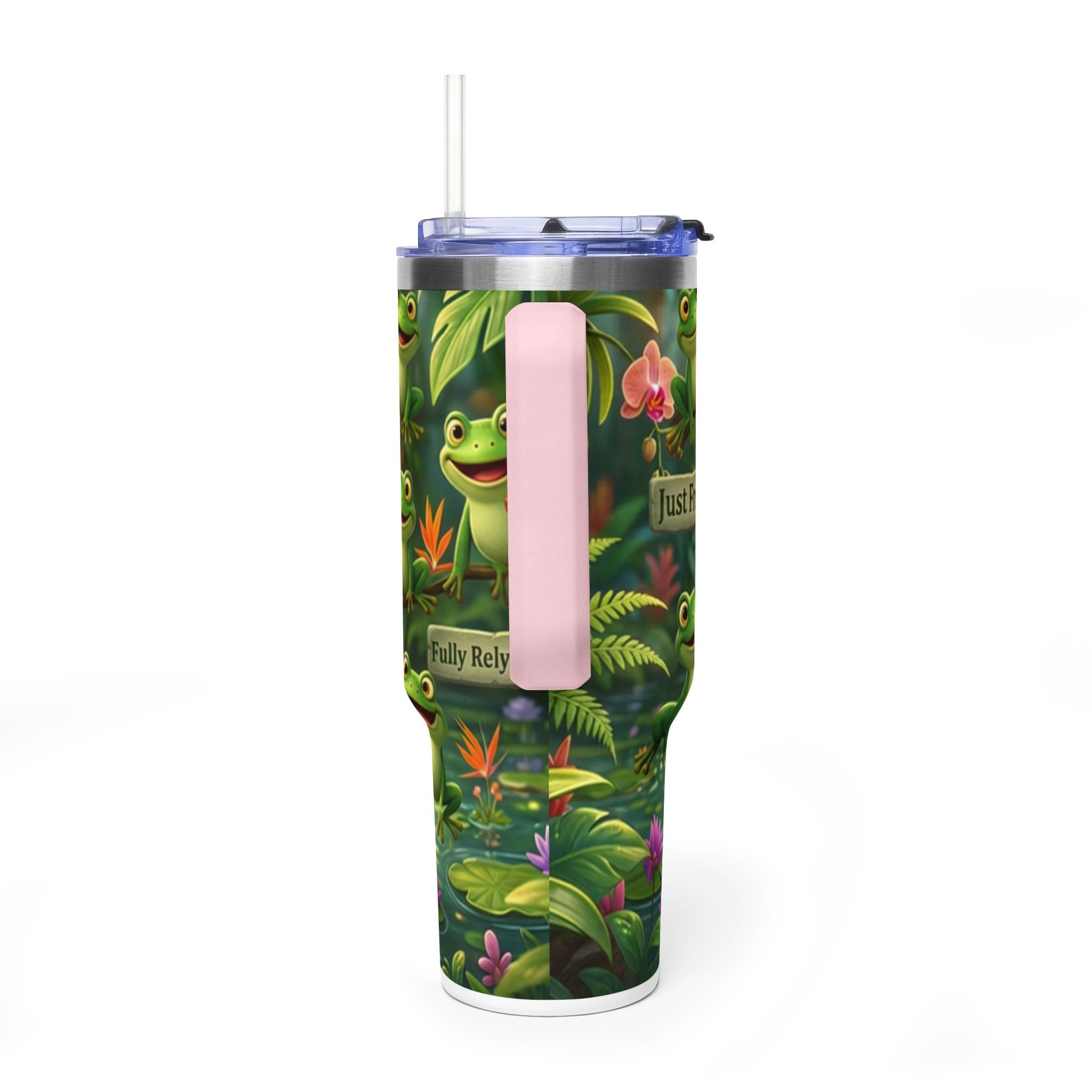40oz Frog Tumbler – 'Just Frog It' Thermal Travel Cup