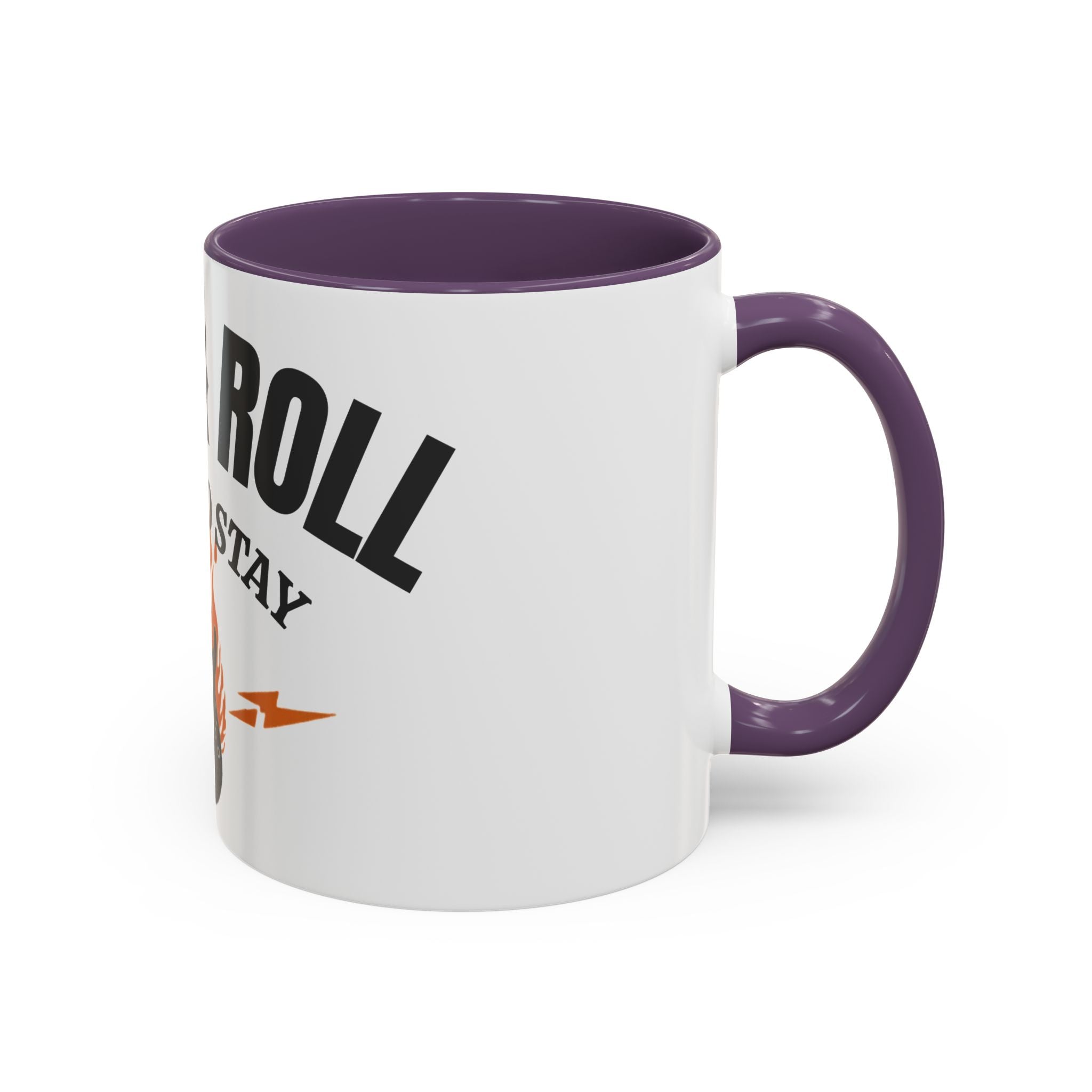 Rock & Roll Coffee Mug – "Here to Stay" Accent Ceramic Mug (11/15oz)