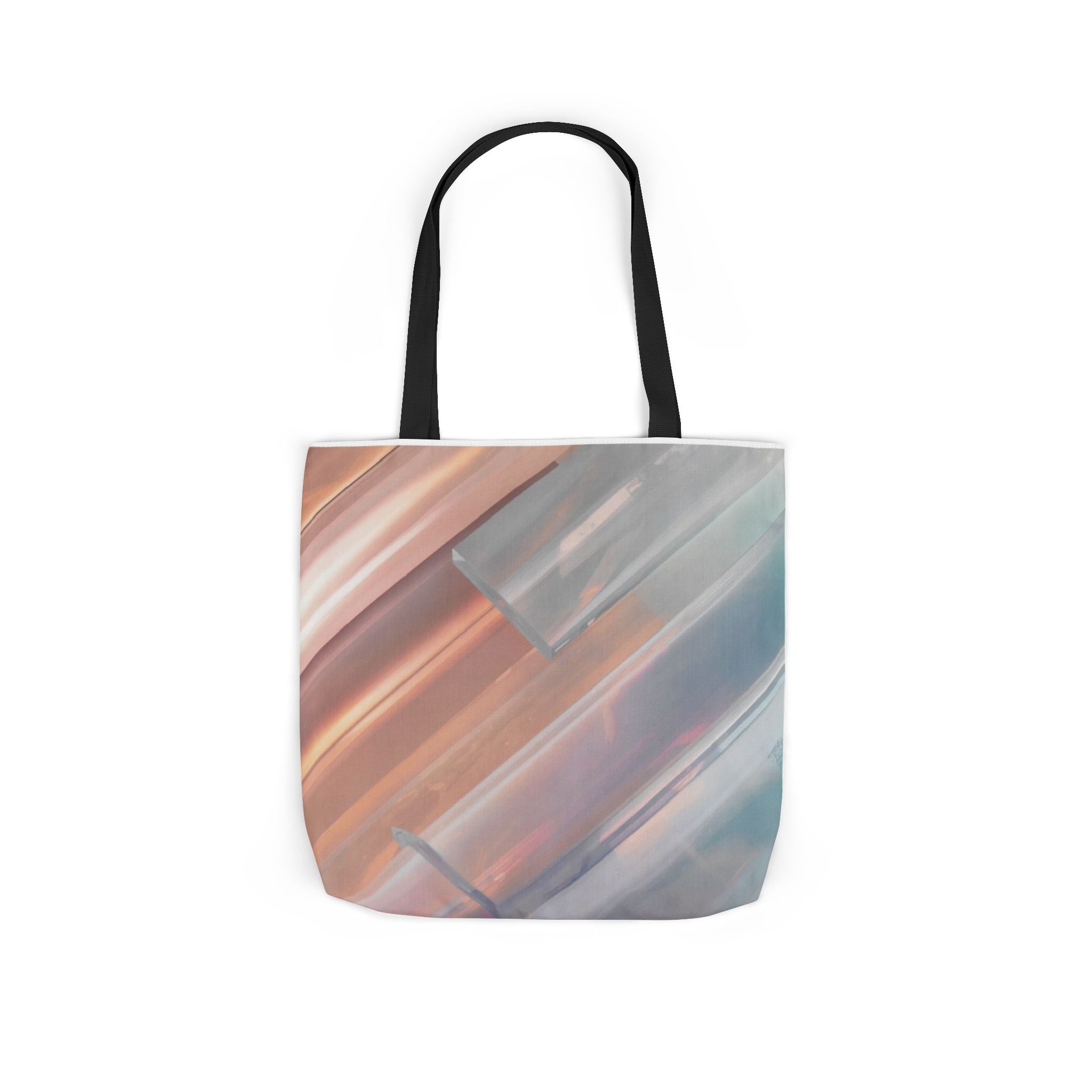 Abstract Pastel Brushstroke Canvas Tote — Artistic Watercolor Shoulder Bag