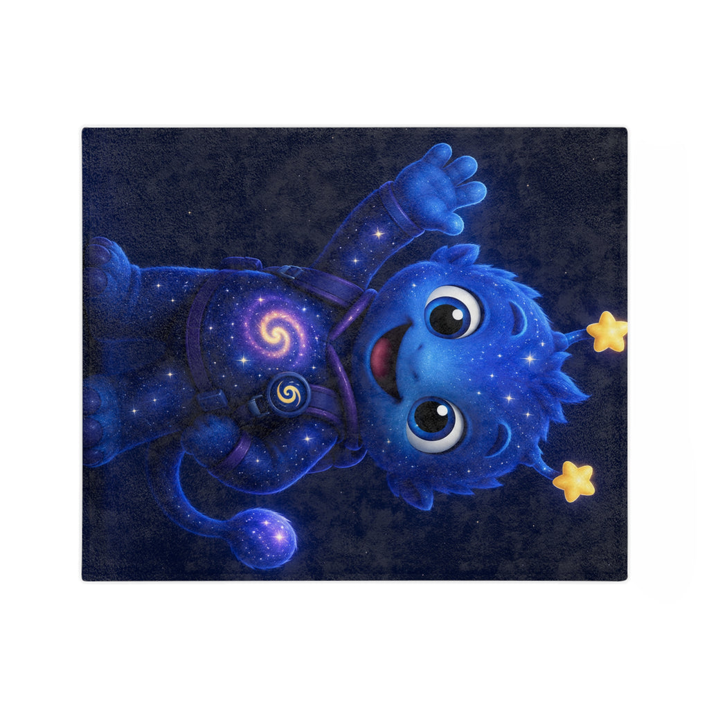 Galaxy Baby Plush Blanket — Cute Starry Monster Velveteen Throw for Kids