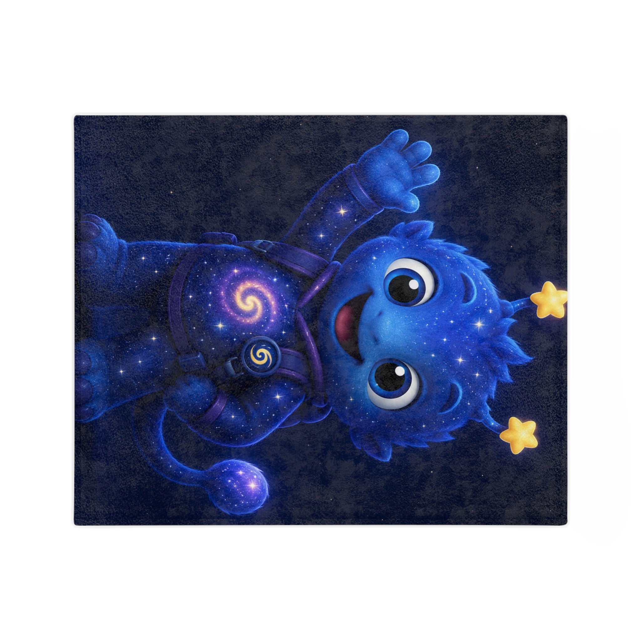 Galaxy Baby Plush Blanket — Cute Starry Monster Velveteen Throw for Kids