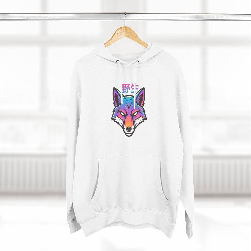 Neon Fox Hoodie — Vibrant Rainbow Fox Head Pullover