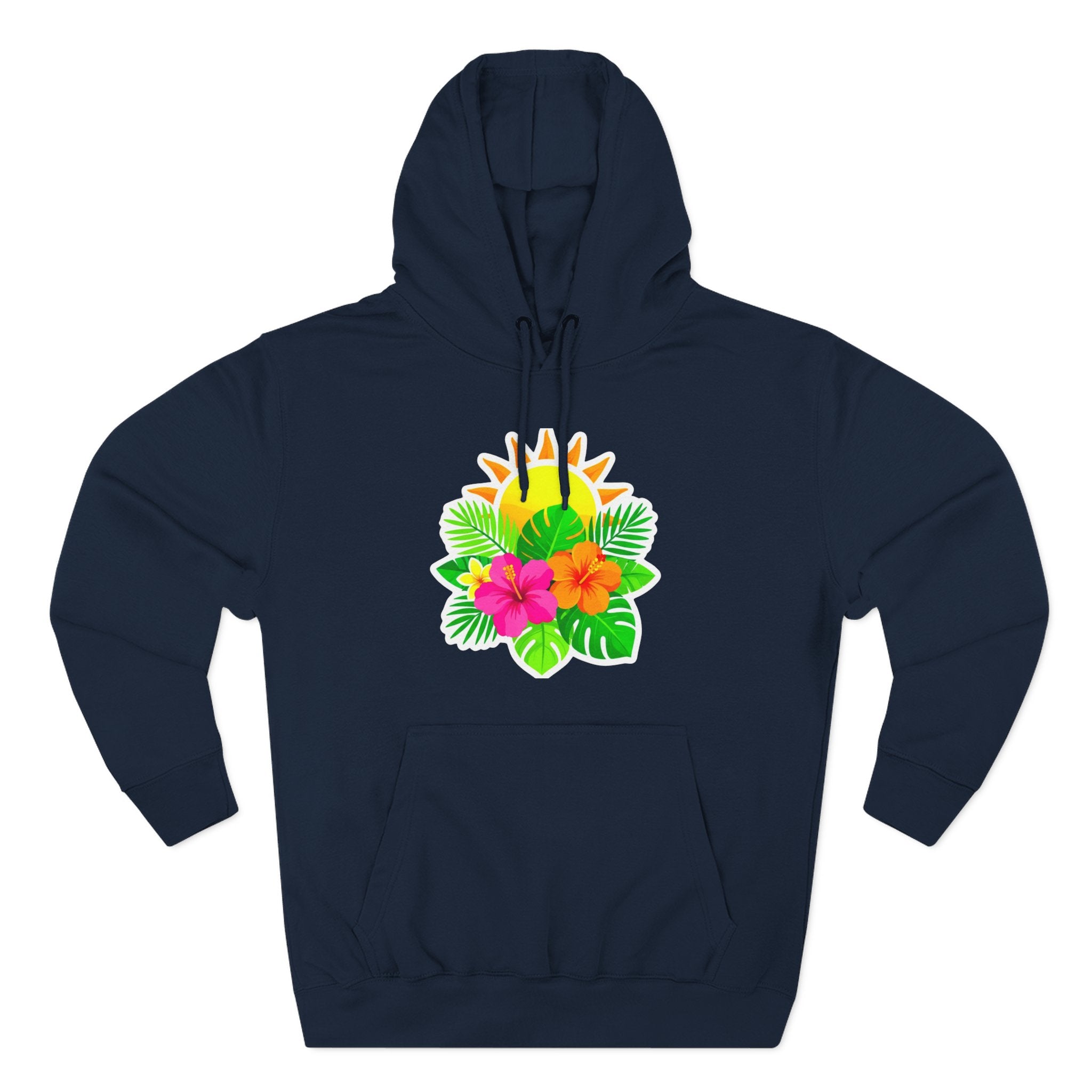 Tropical Hibiscus Hoodie — Sun & Palm Floral Pullover
