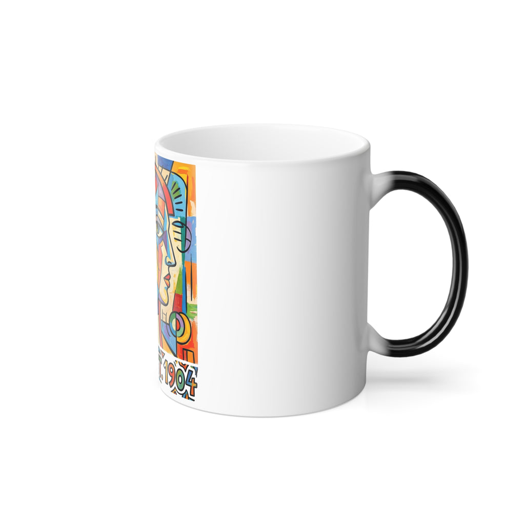 Color Morphing Mug — Abstract Cubist Art Coffee Cup (11oz)