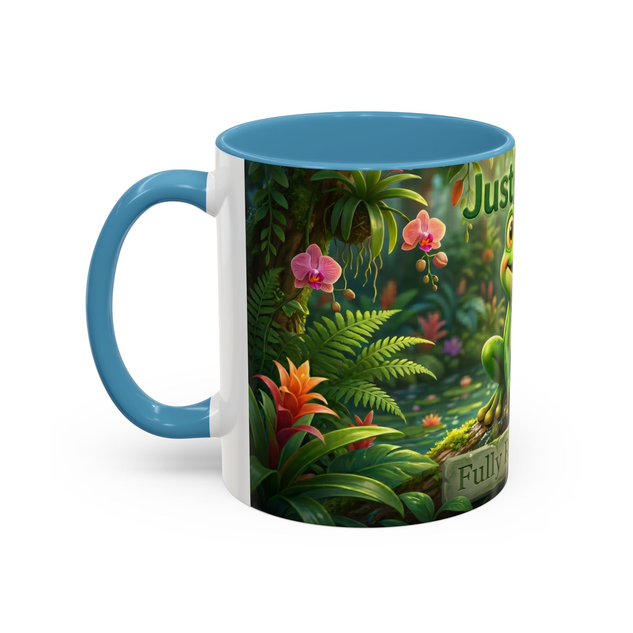 Just Frog It Coffee Mug — Faith-Inspired Cute Frog Accent Mug (11/15oz)