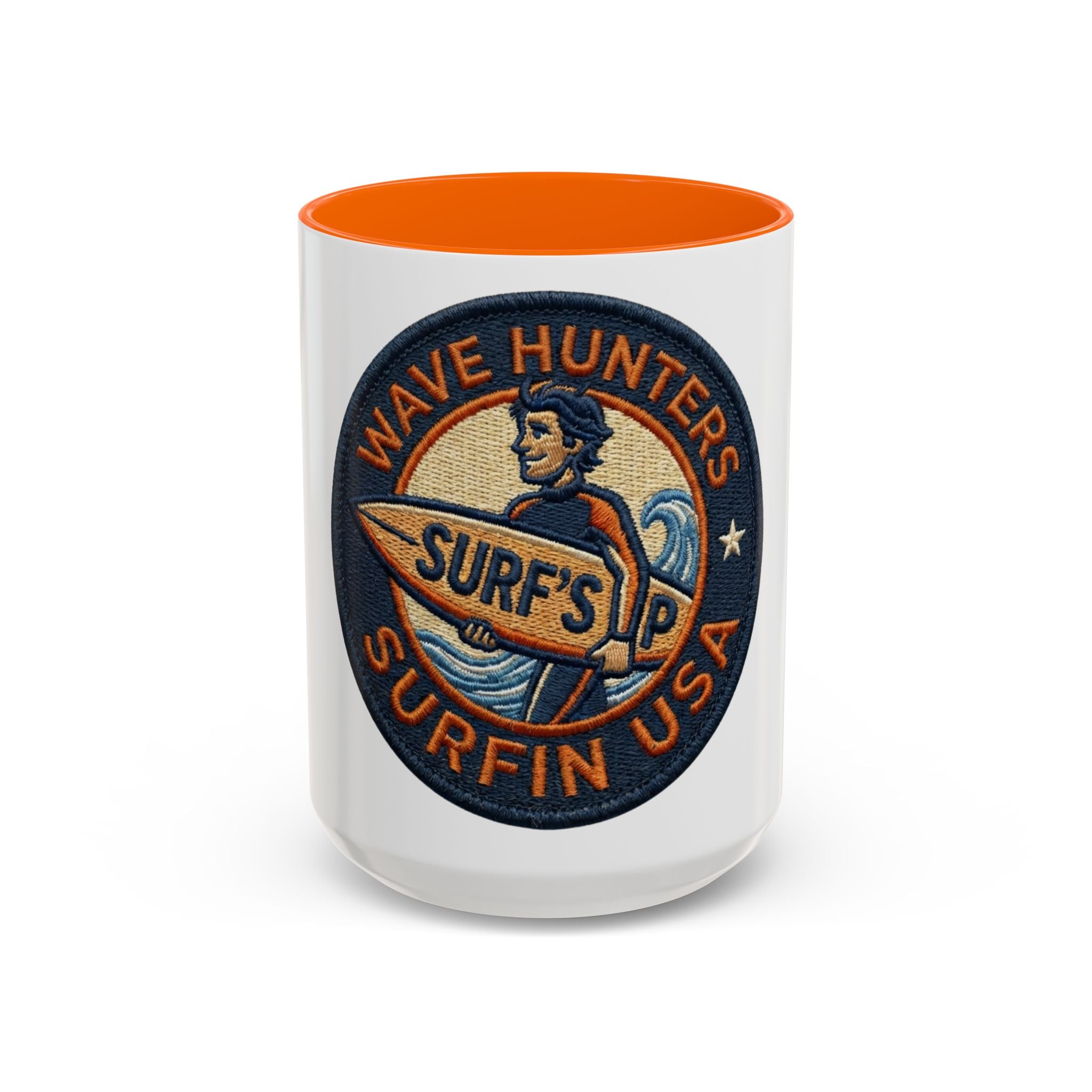 Surf's Up Wave Hunters Coffee Mug — Retro Surfin' USA Accent Mug