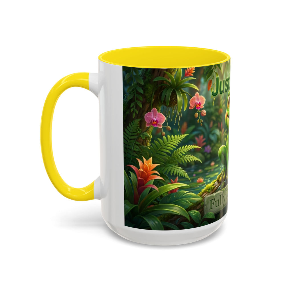 Just Frog It Coffee Mug — Faith-Inspired Cute Frog Accent Mug (11/15oz)