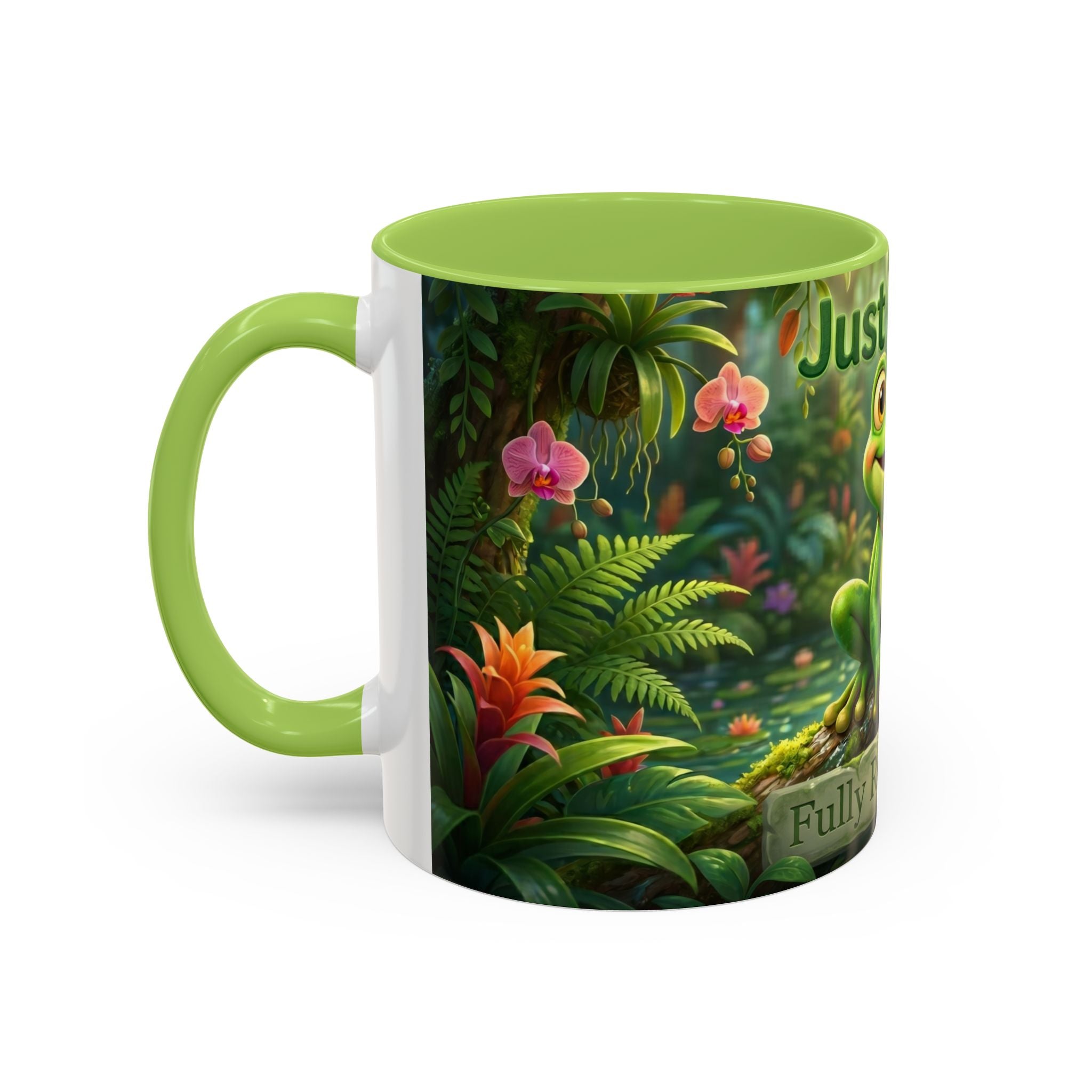 Just Frog It Coffee Mug — Faith-Inspired Cute Frog Accent Mug (11/15oz)