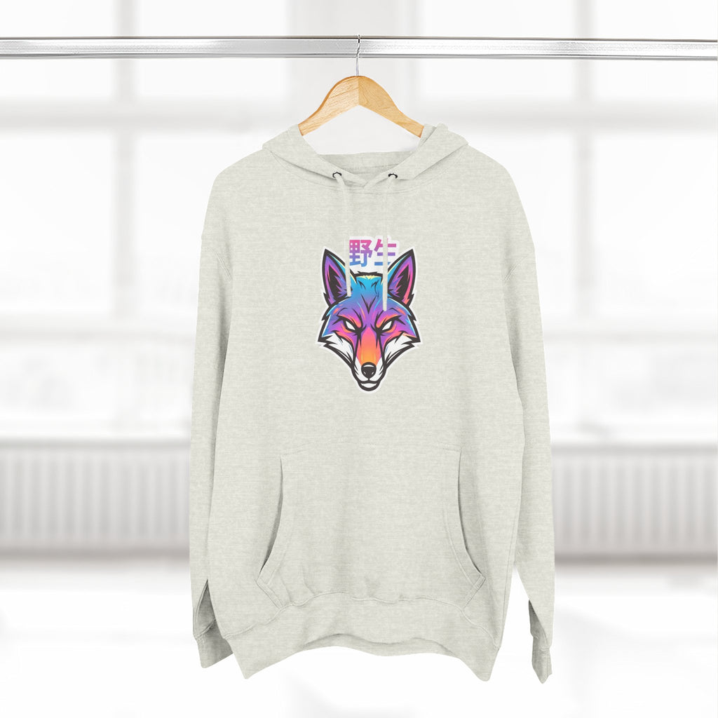 Neon Fox Hoodie — Vibrant Rainbow Fox Head Pullover