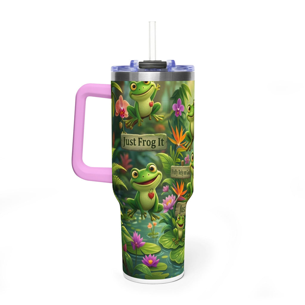 40oz Frog Tumbler – 'Just Frog It' Thermal Travel Cup