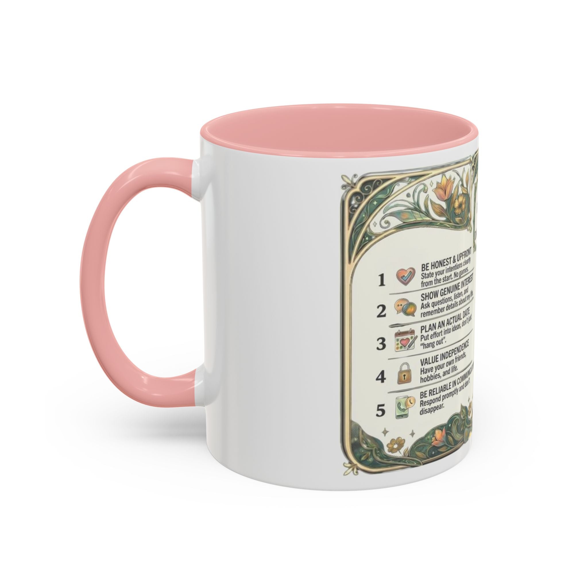 Accent Mug — '10 Rules for Dating Me' Decorative Coffee Cup