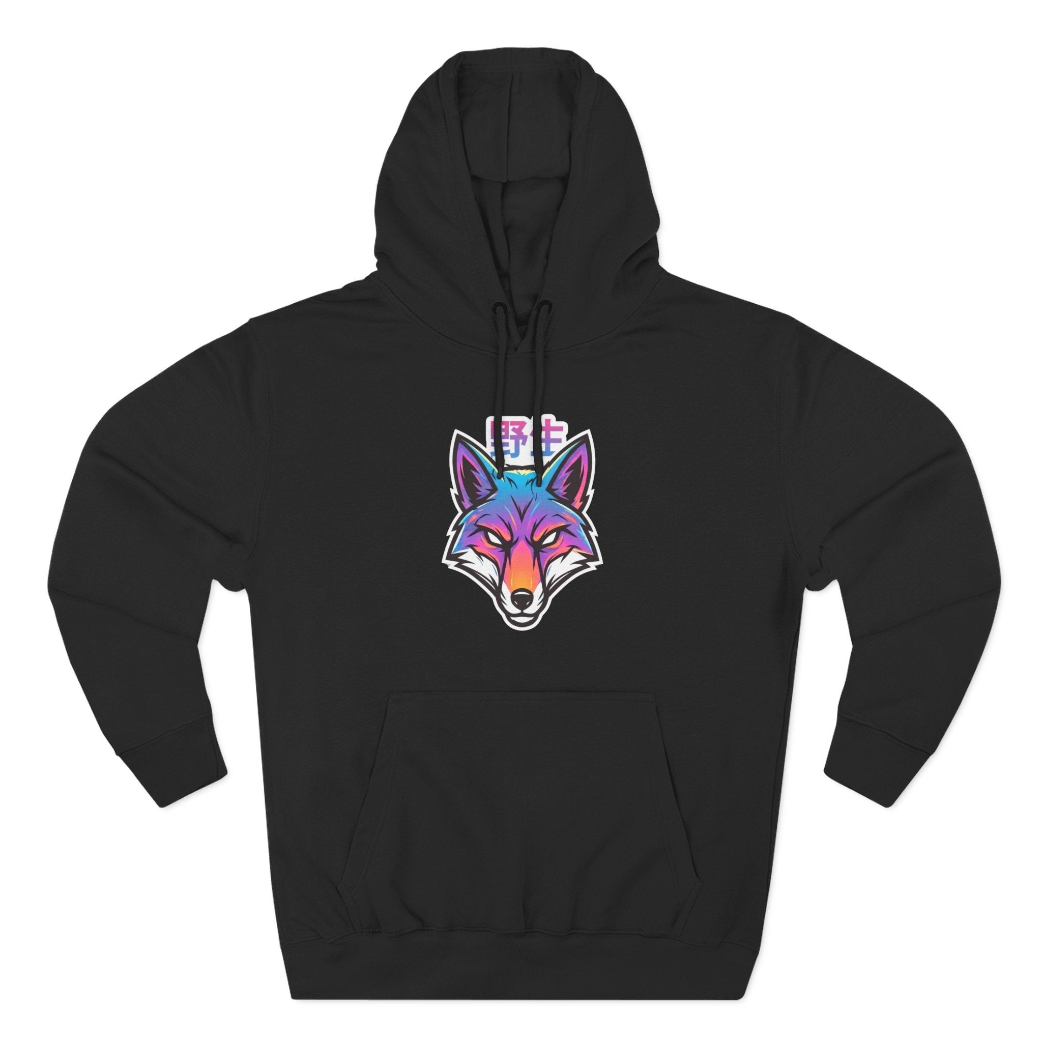 Neon Fox Hoodie — Vibrant Rainbow Fox Head Pullover