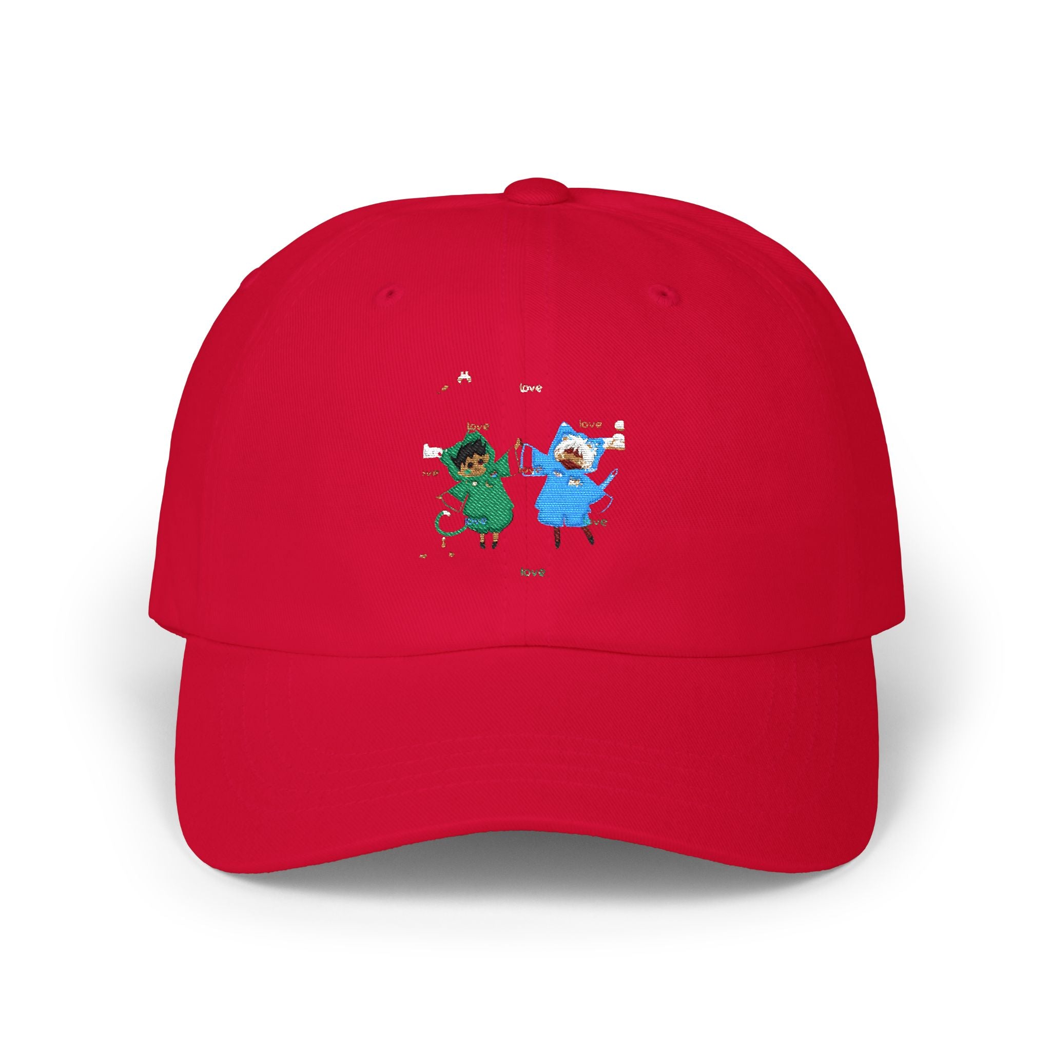 Dad Cap — Cute Watercolor Rain Kids Design (Blue & Green)