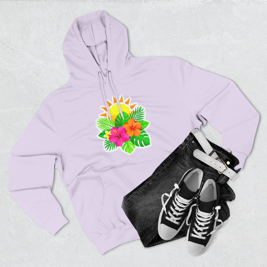 Tropical Hibiscus Hoodie — Sun & Palm Floral Pullover