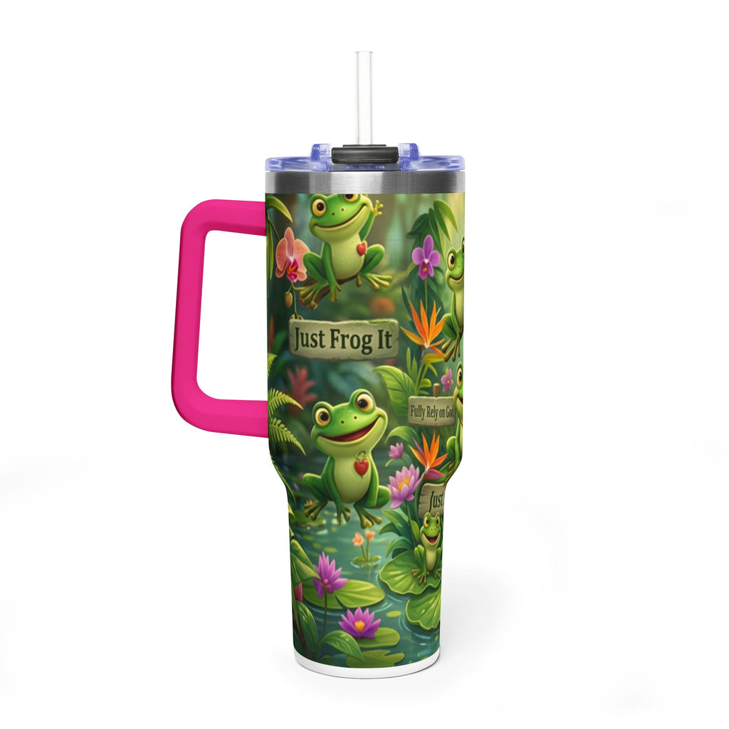 40oz Frog Tumbler – 'Just Frog It' Thermal Travel Cup