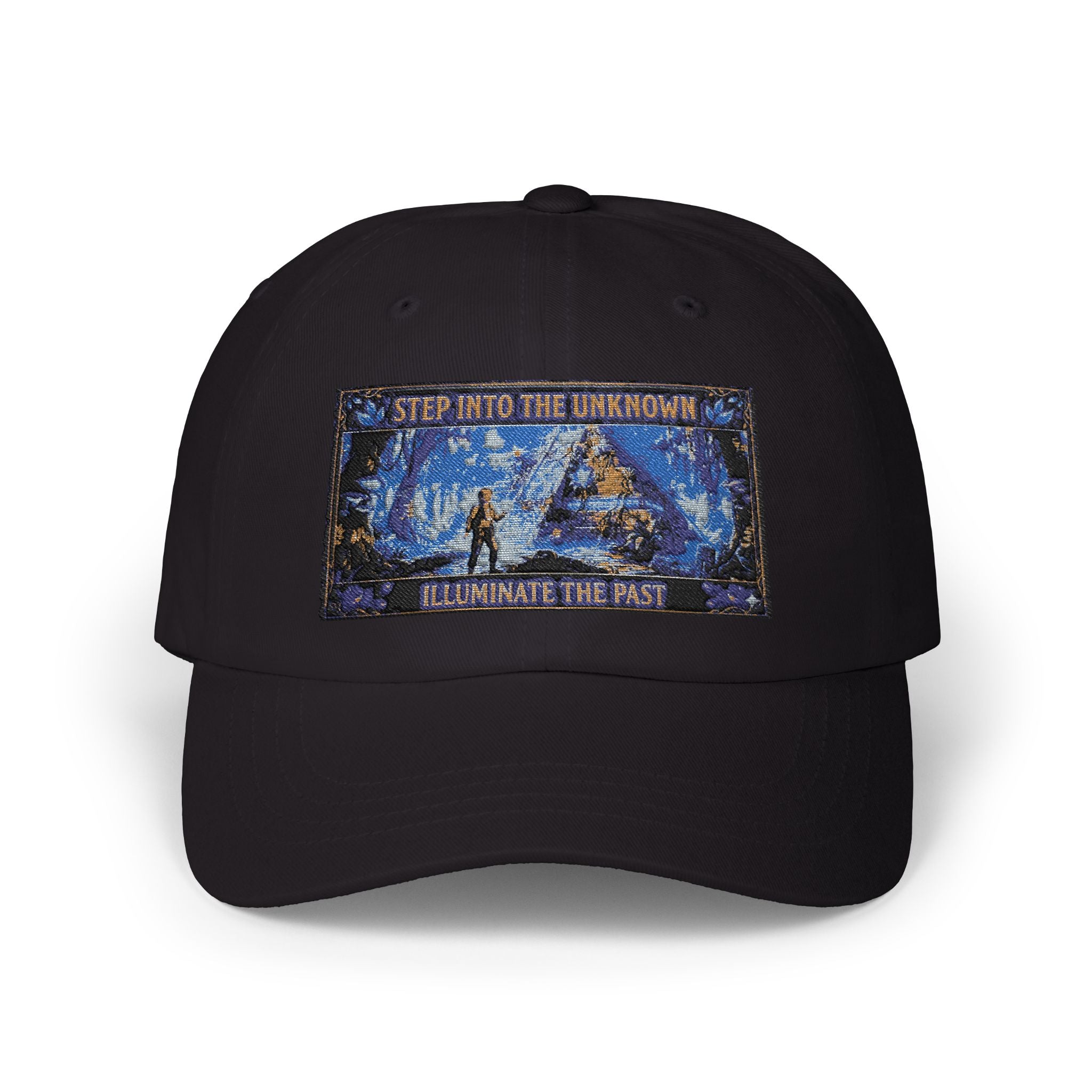 Dad Cap – 'Step Into the Unknown, Eliminate the Past' Adventure Embroidered Hat