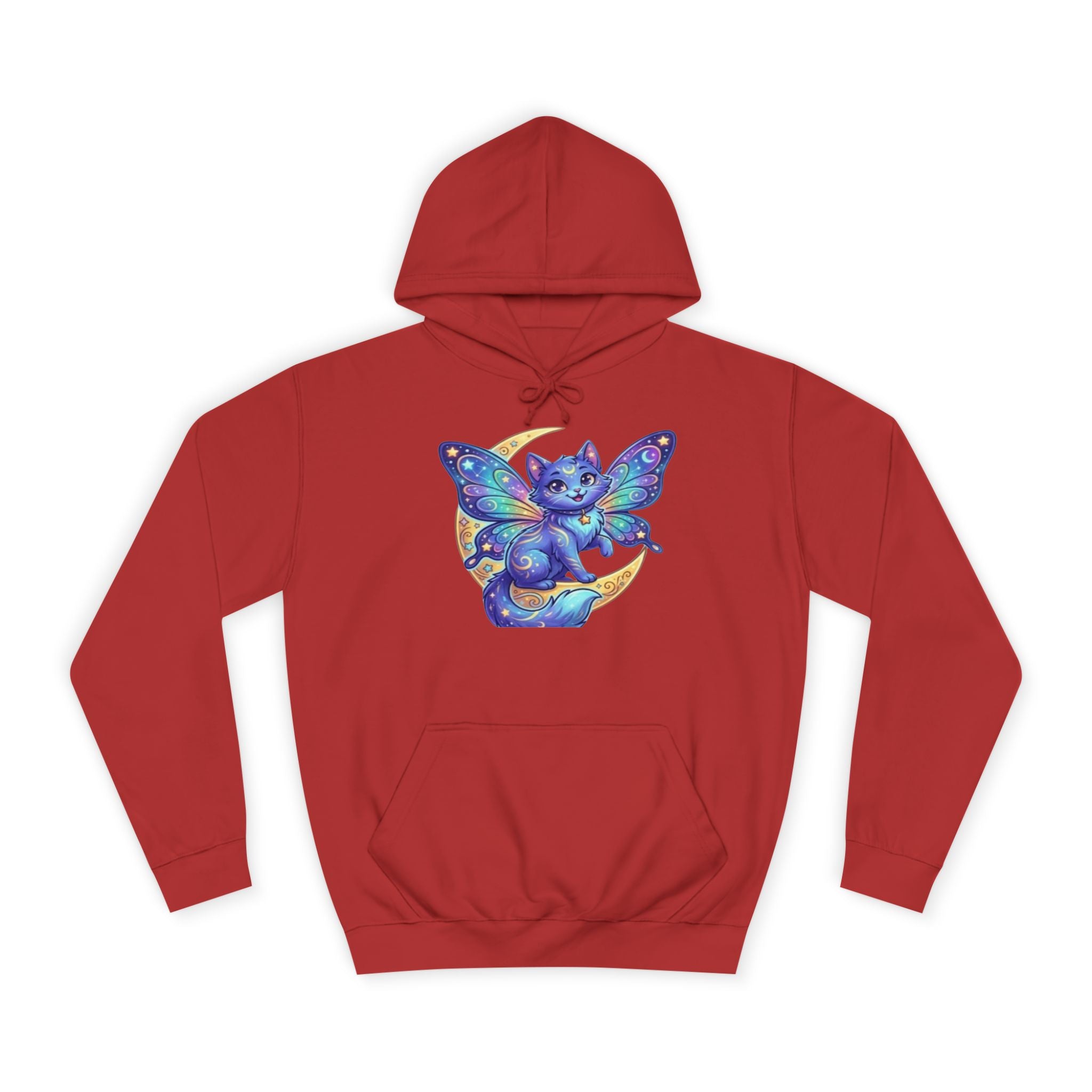 Butterfly Cat Hoodie — Cosmic Purple Kitty Graphic Pullover