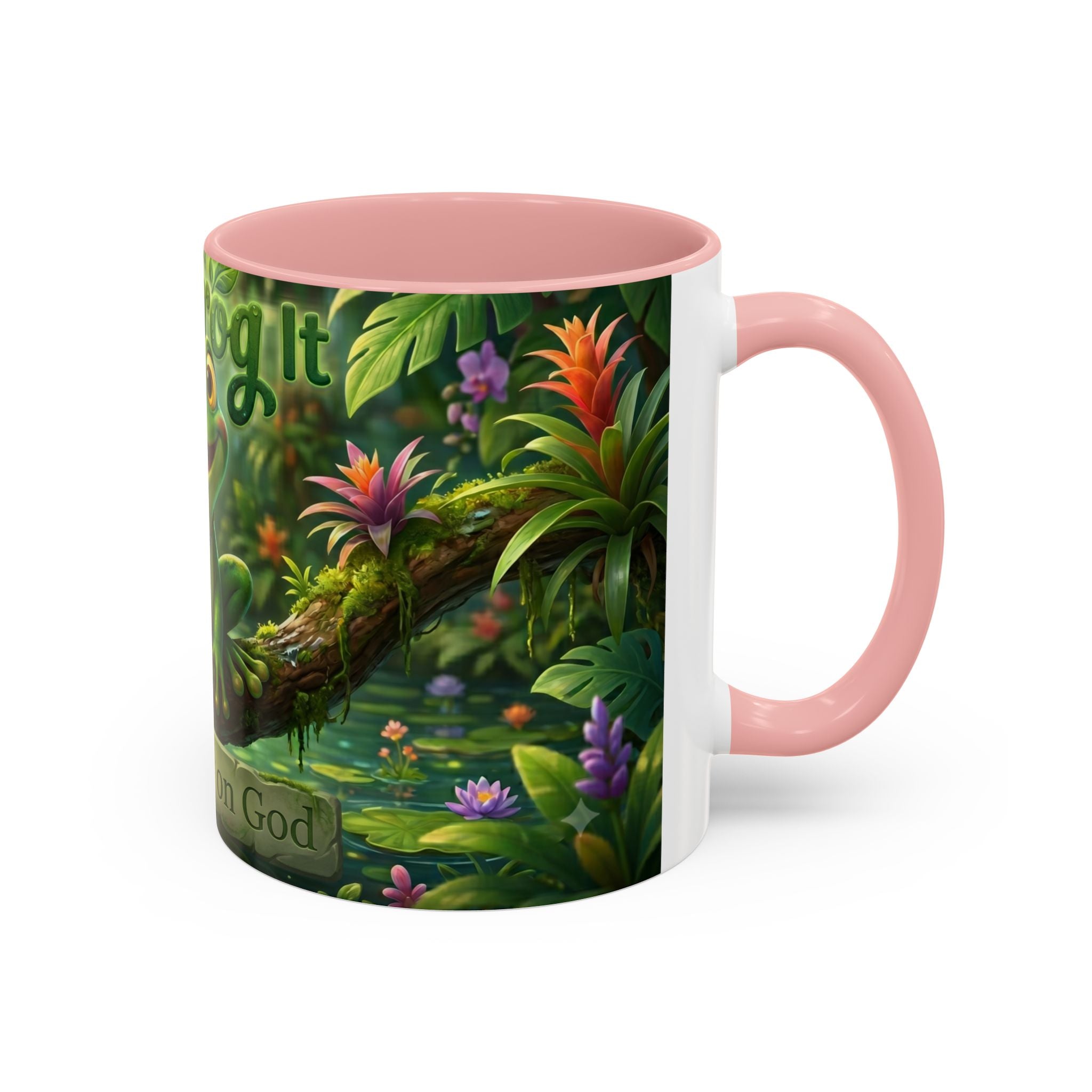 Just Frog It Coffee Mug — Faith-Inspired Cute Frog Accent Mug (11/15oz)