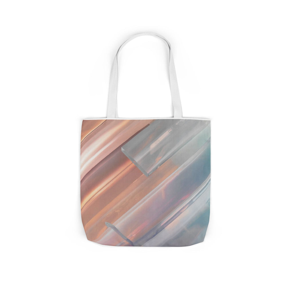 Abstract Pastel Brushstroke Canvas Tote — Artistic Watercolor Shoulder Bag
