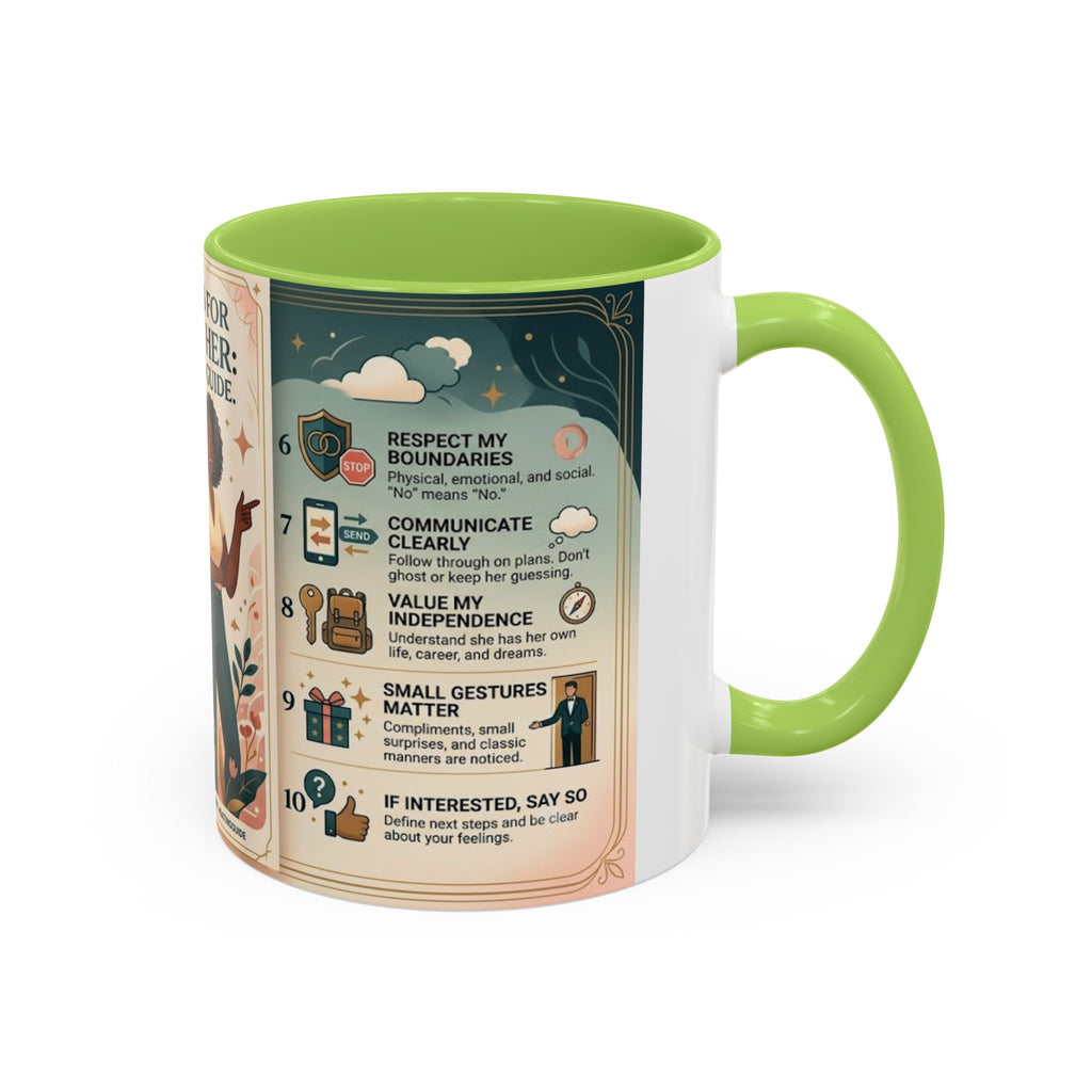 Coffee Mug - “10 Rules for Dating Her: A Modern Guide” Accent Ceramic Mug