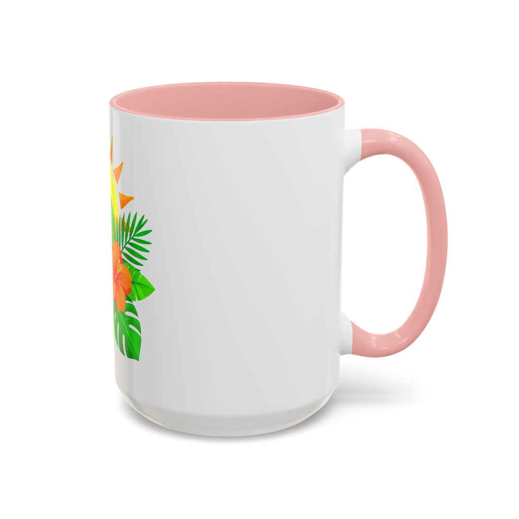 Tropical Sunrise Coffee Mug — Hibiscus Floral Travel Coffee Cup (11/15oz)