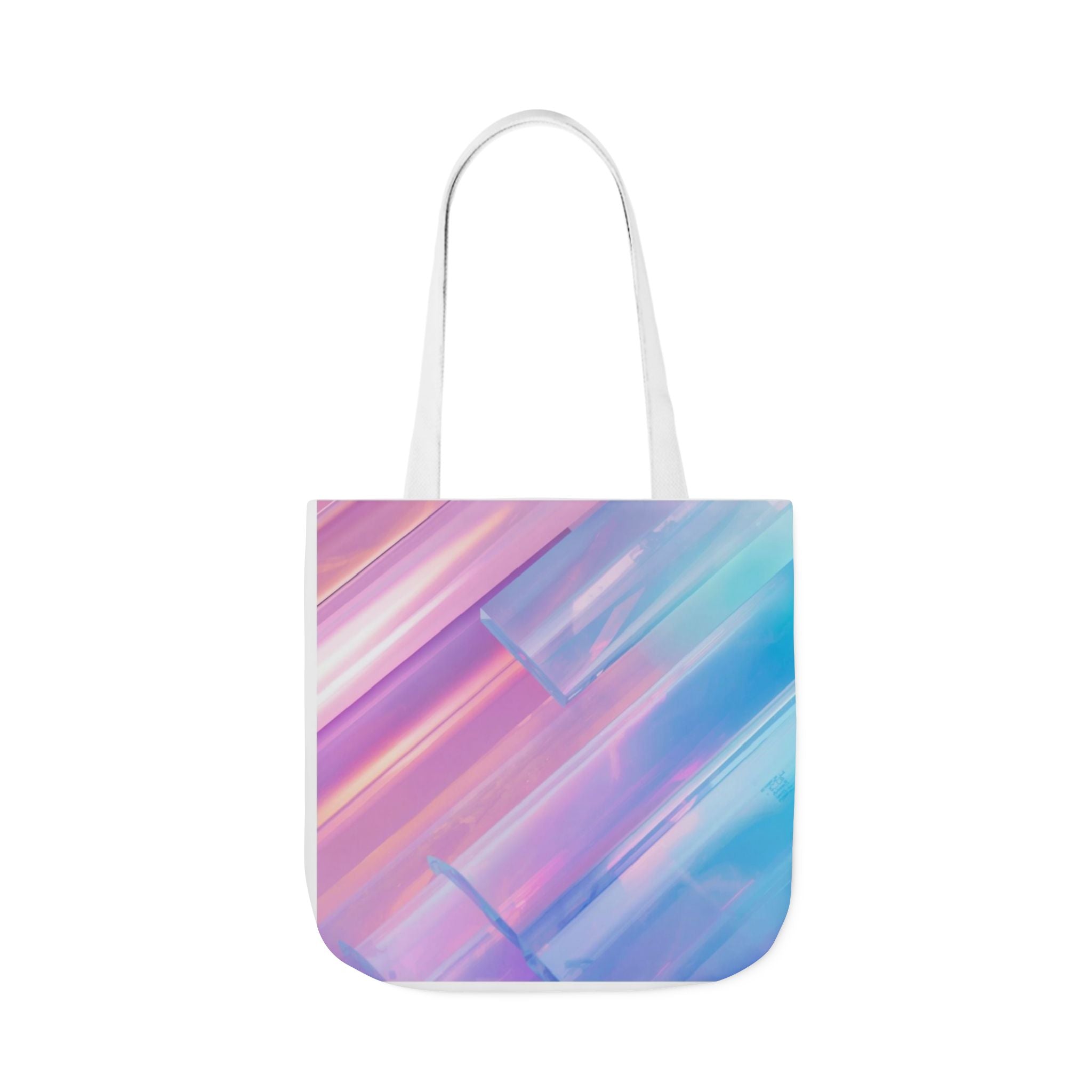 Pastel Brushstroke Canvas Tote — Colorful Abstract Shoulder Bag