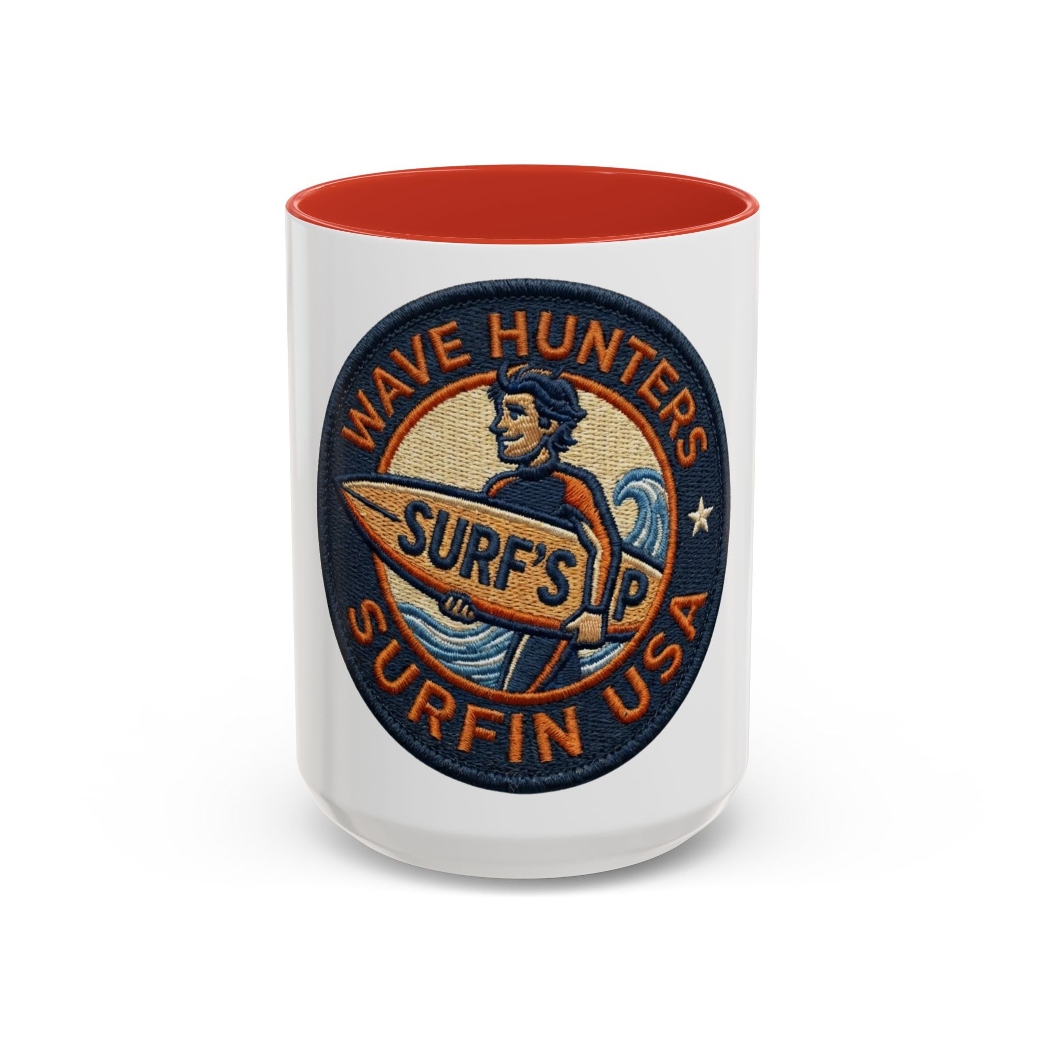 Surf's Up Wave Hunters Coffee Mug — Retro Surfin' USA Accent Mug