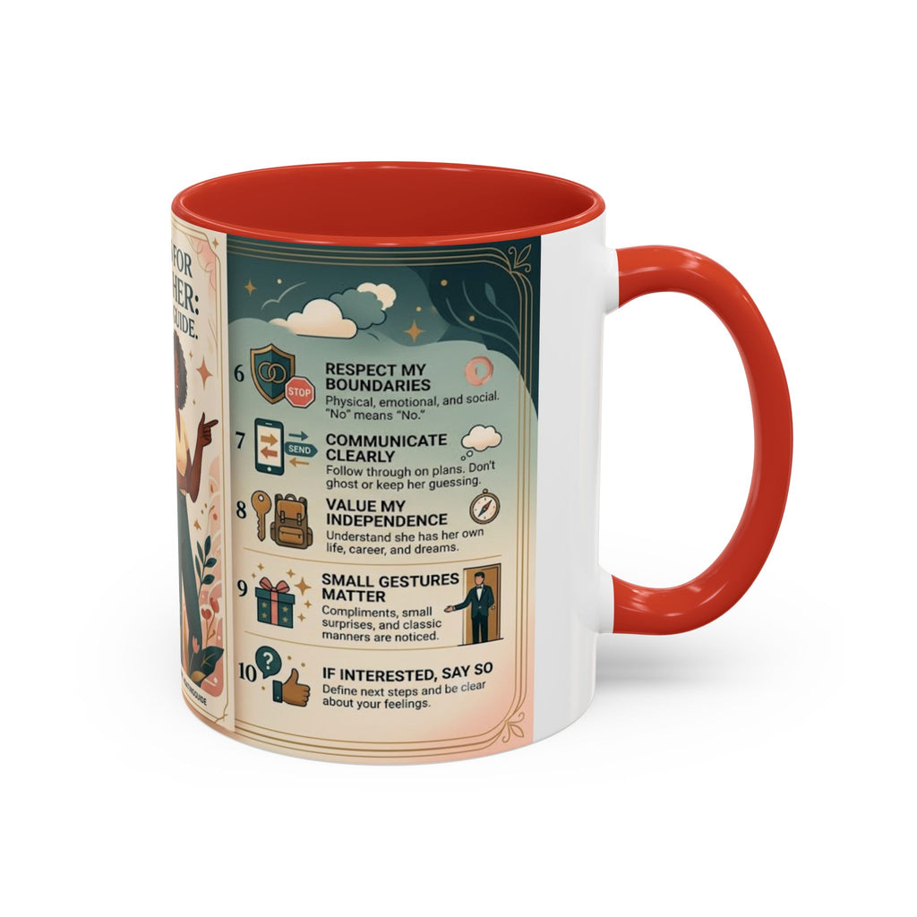 Coffee Mug - “10 Rules for Dating Her: A Modern Guide” Accent Ceramic Mug