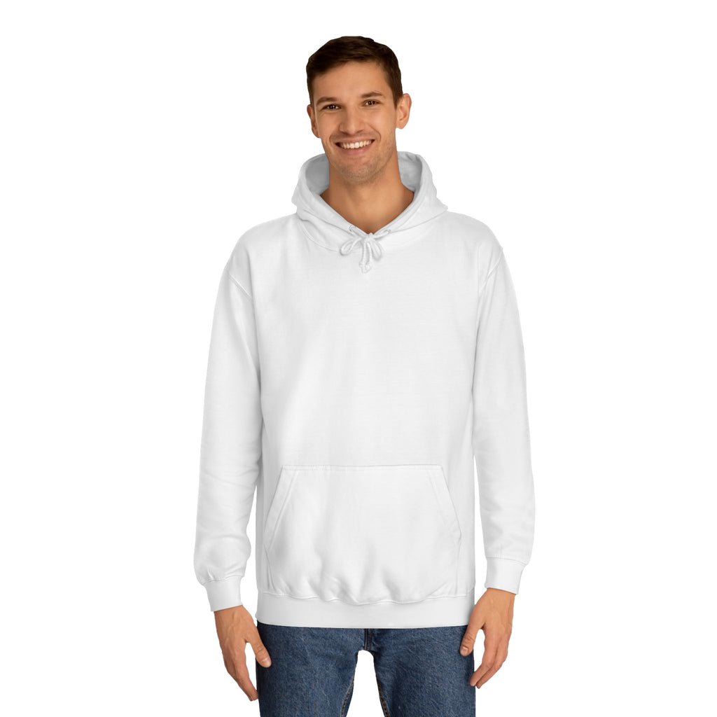 College Hoodie — Retro Sticky Notes Back Print, Cute Study Vibes