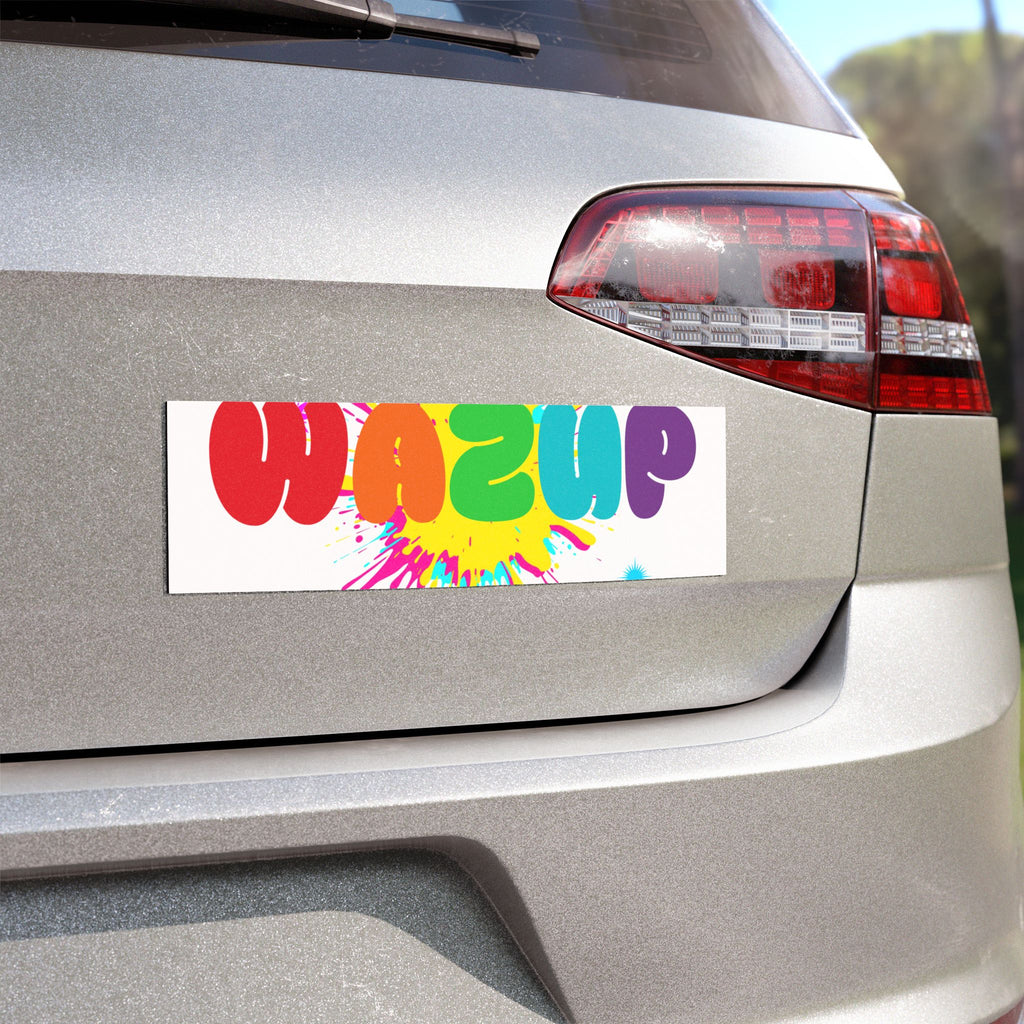 Car Magnet — Colorful "WAZUP" Splash Design