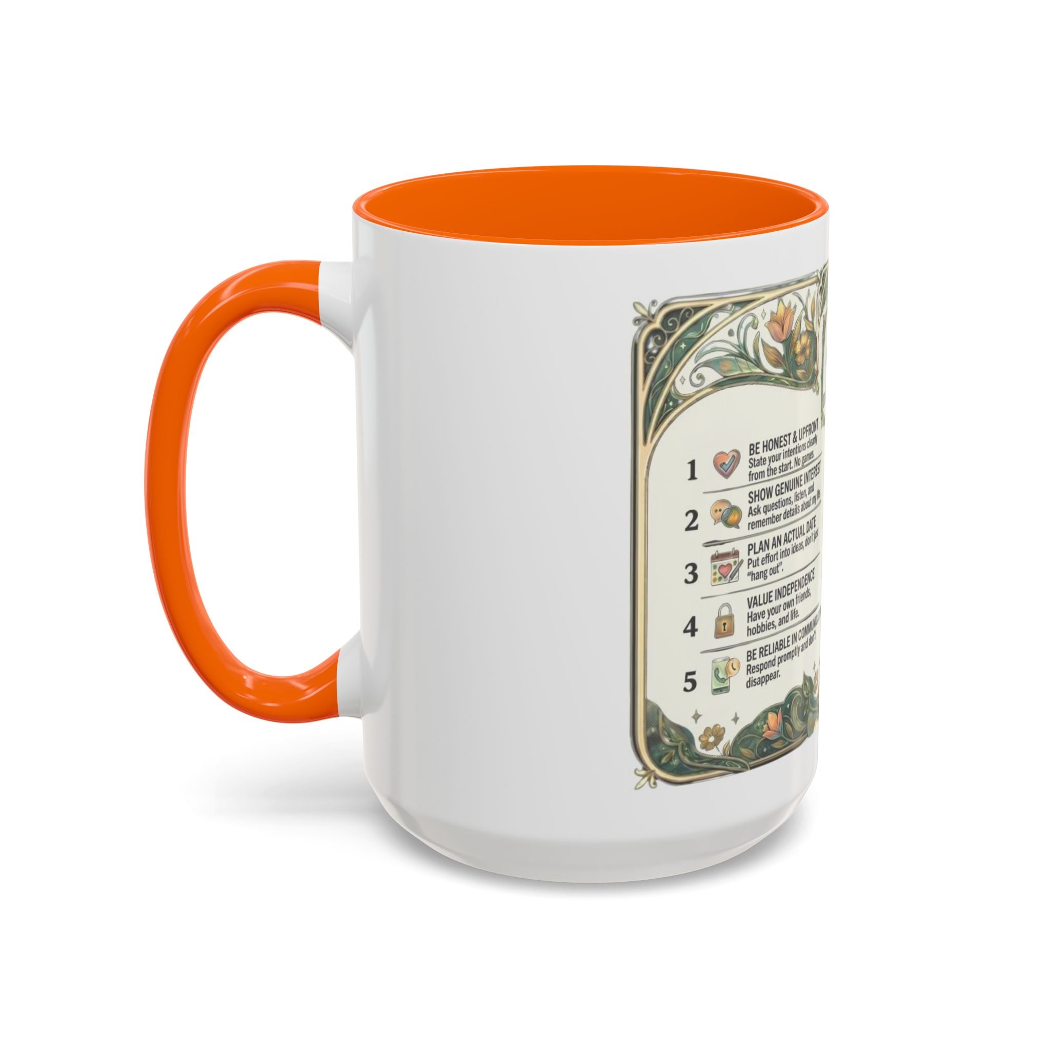 Accent Mug — '10 Rules for Dating Me' Decorative Coffee Cup