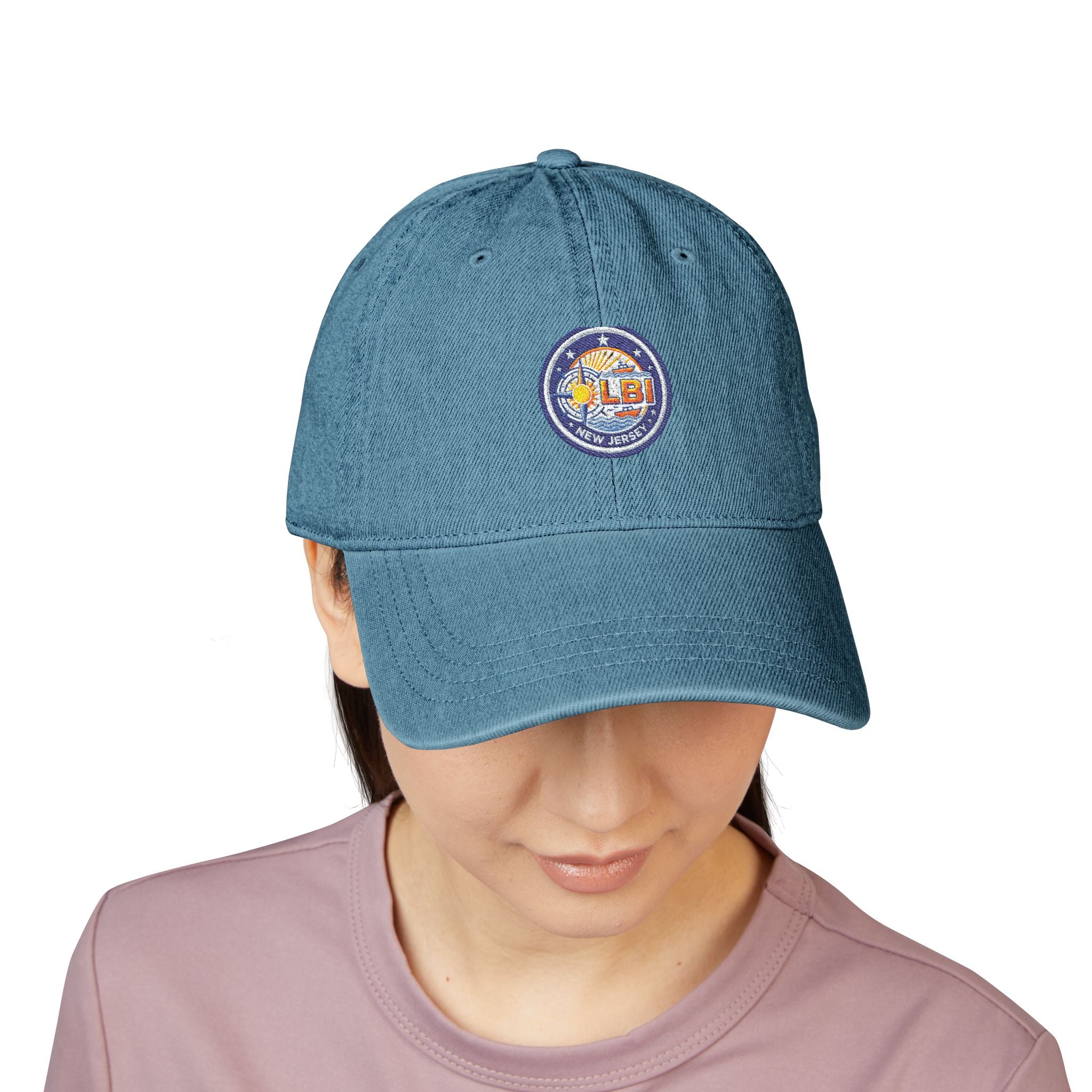 Embroidered 'LBJ' Retro Patch Denim Hat — Vintage Baseball Cap