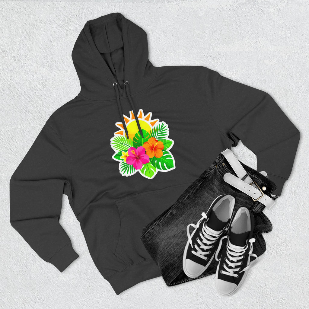 Tropical Hibiscus Hoodie — Sun & Palm Floral Pullover