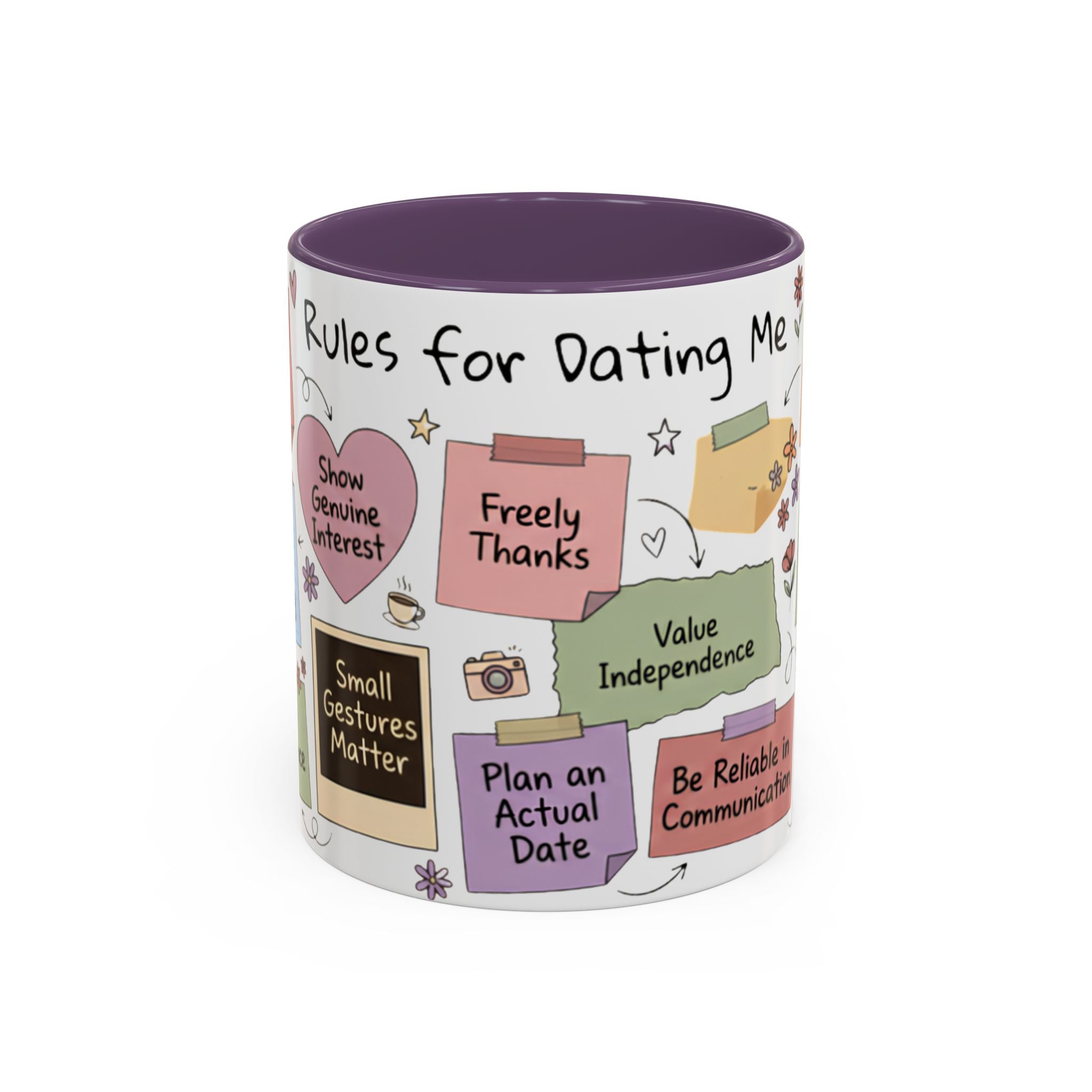 Coffee Mug — 'Rules for Dating Me' Cute Advice Graphic Mug (11/15oz)