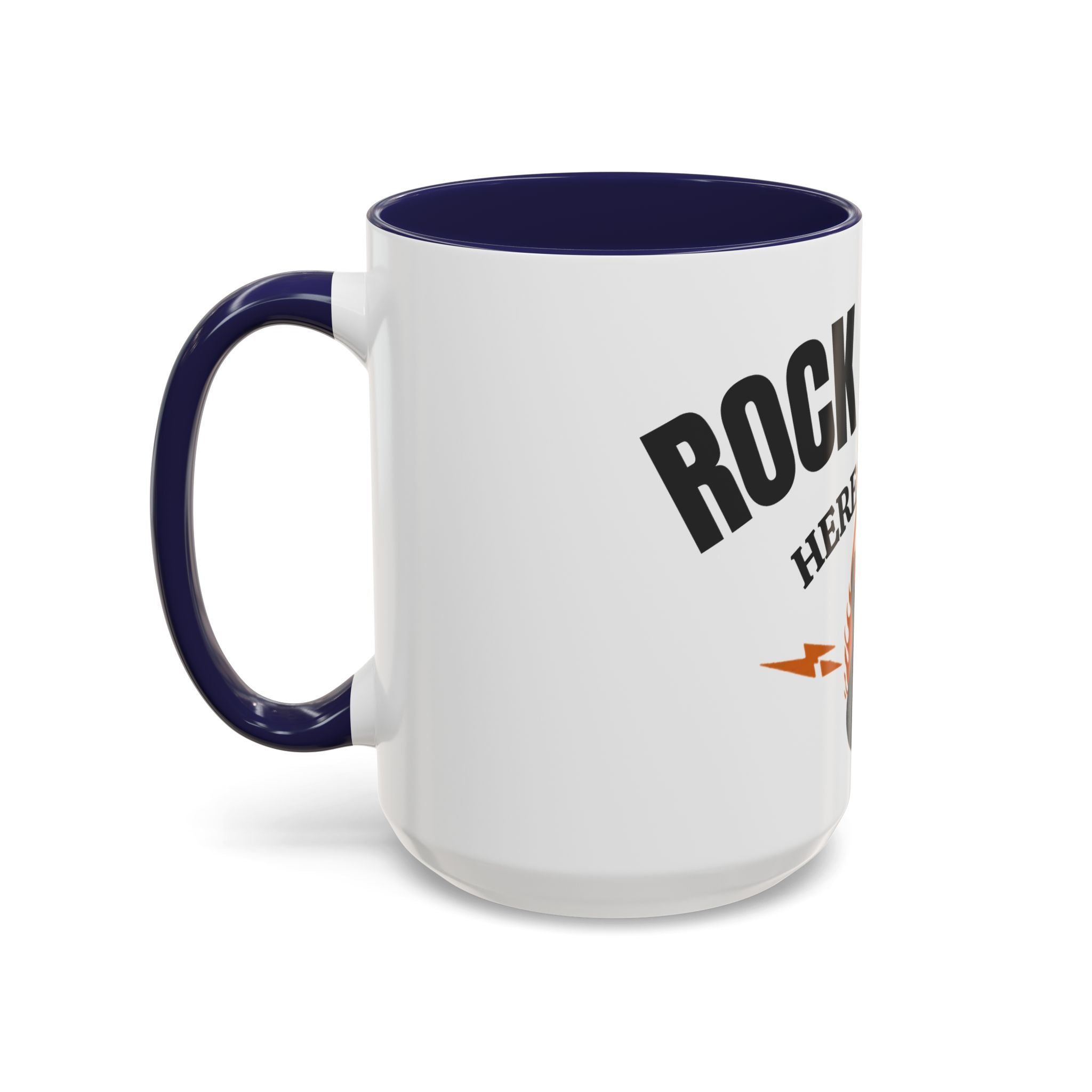 Rock & Roll Coffee Mug – "Here to Stay" Accent Ceramic Mug (11/15oz)